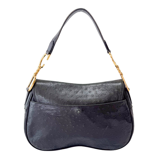 Green Leather Double Saddle Bag