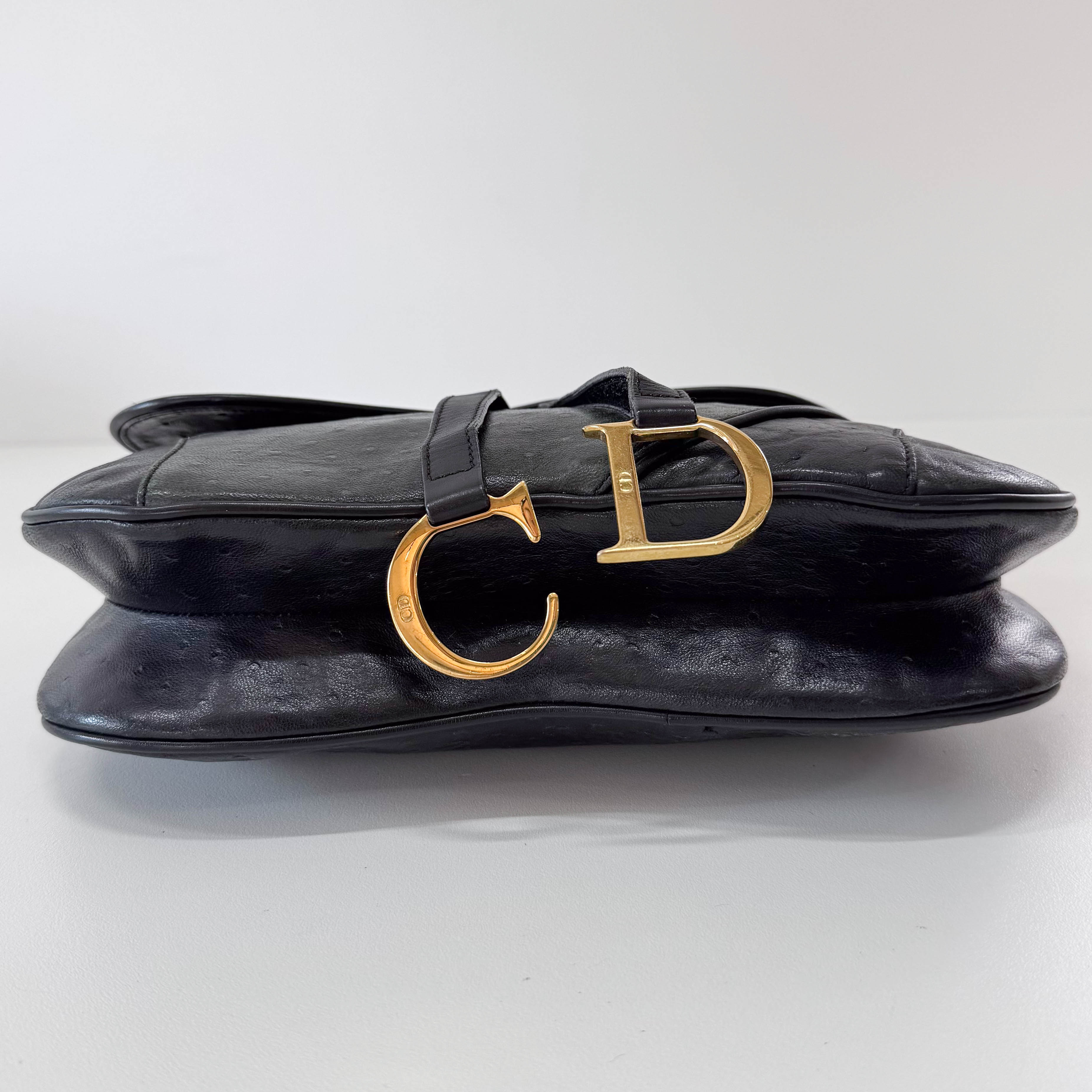 Green Leather Double Saddle Bag