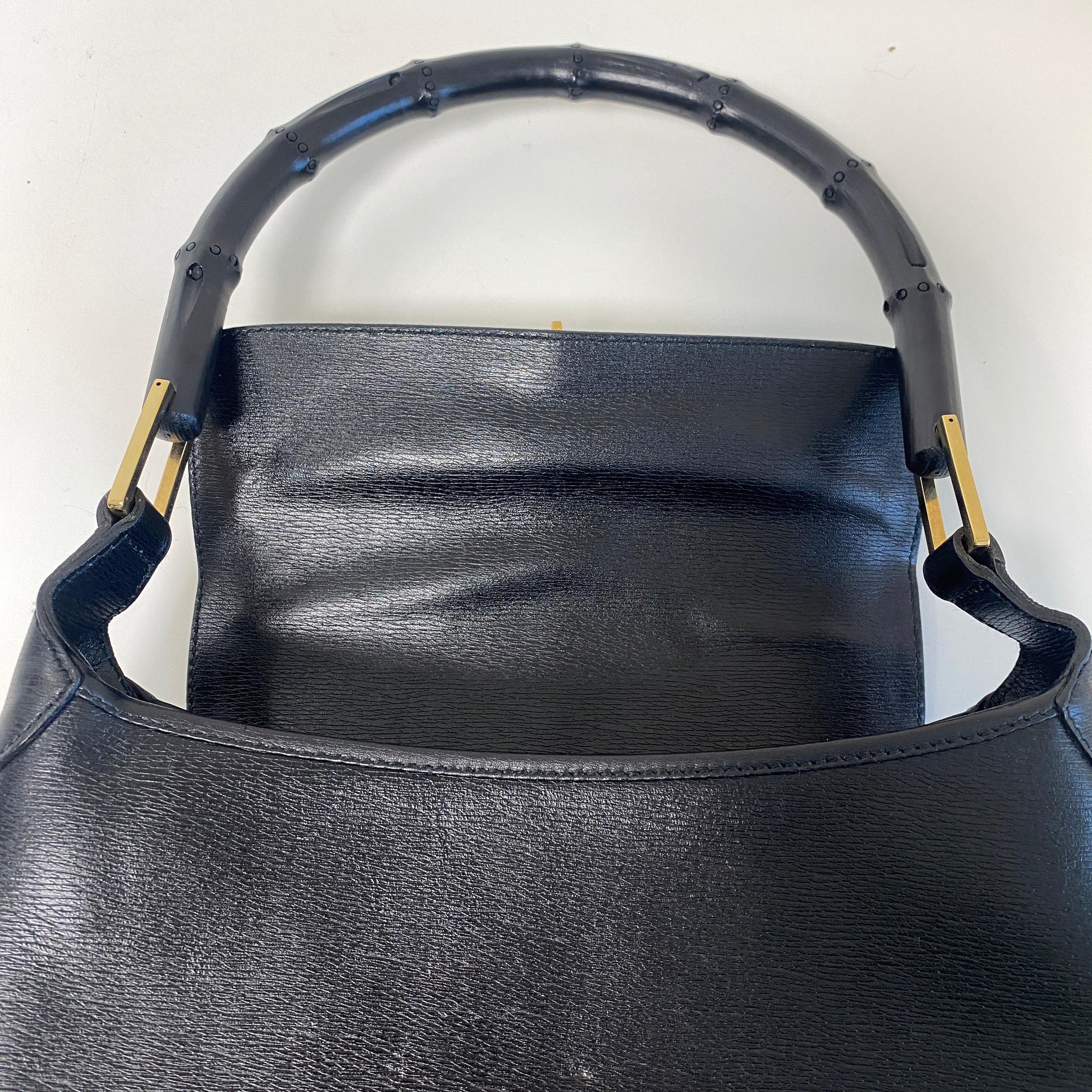 Jackie Mini Bamboo Black Shoulder Bag