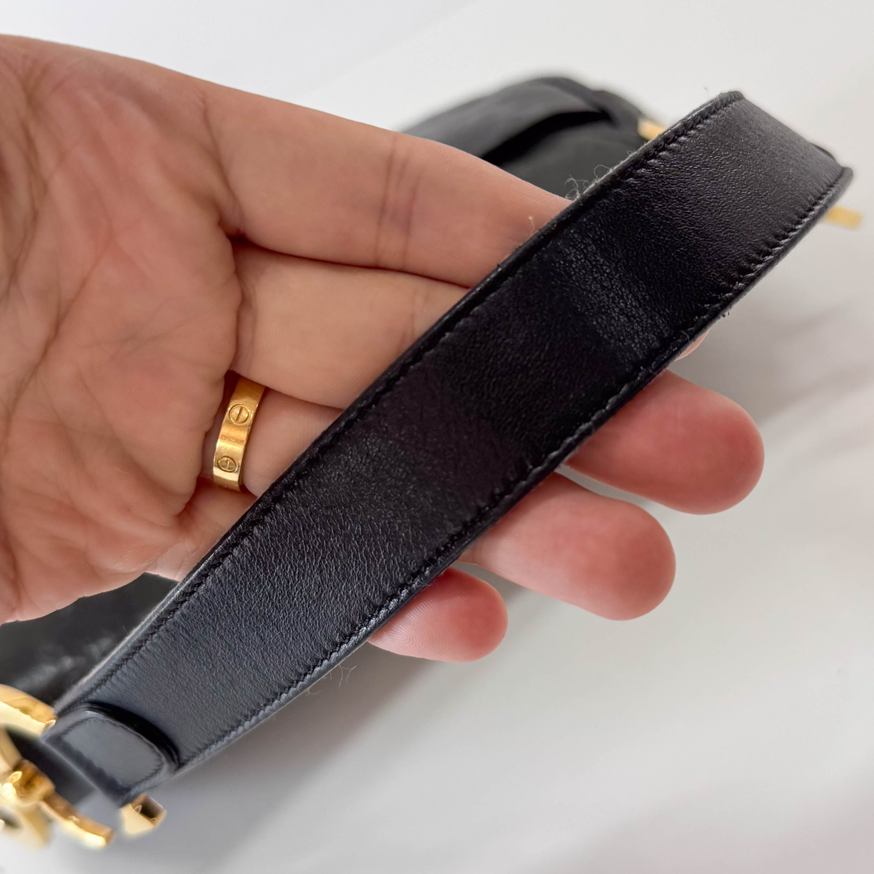 Green Leather Double Saddle Bag