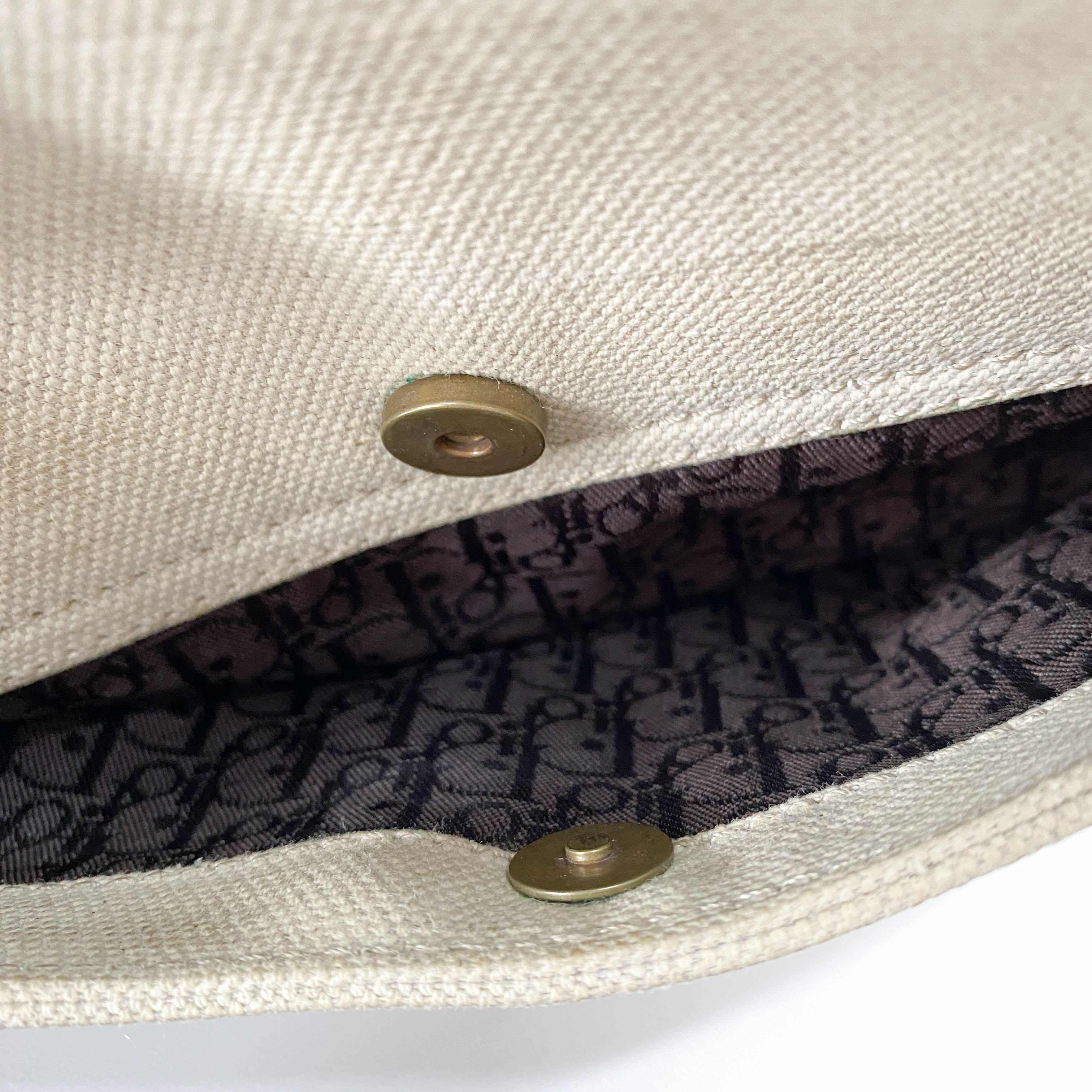 Saddle Bag Brown Leather and Canvas