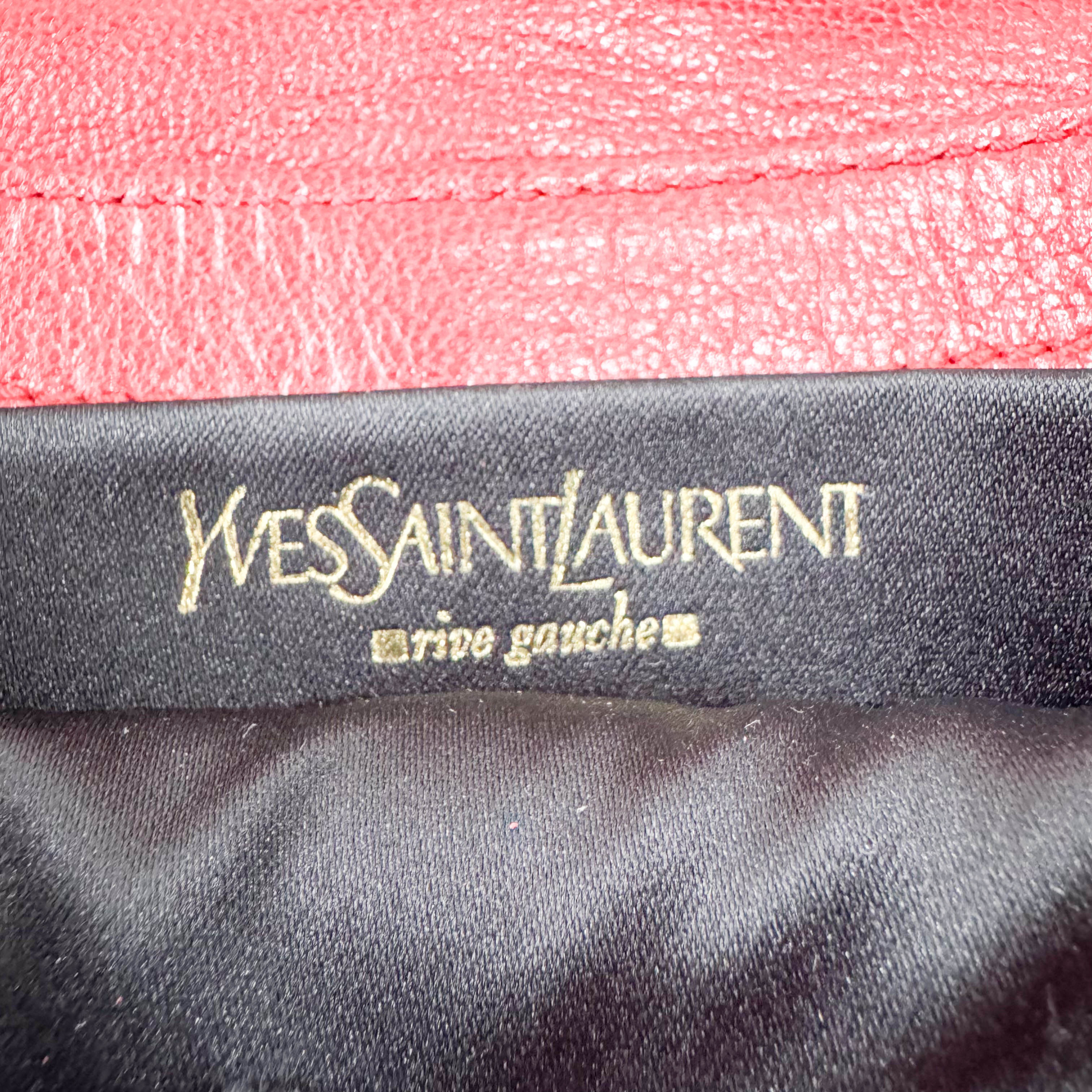 Red Leather/Suede Tassel Shoulder Bag