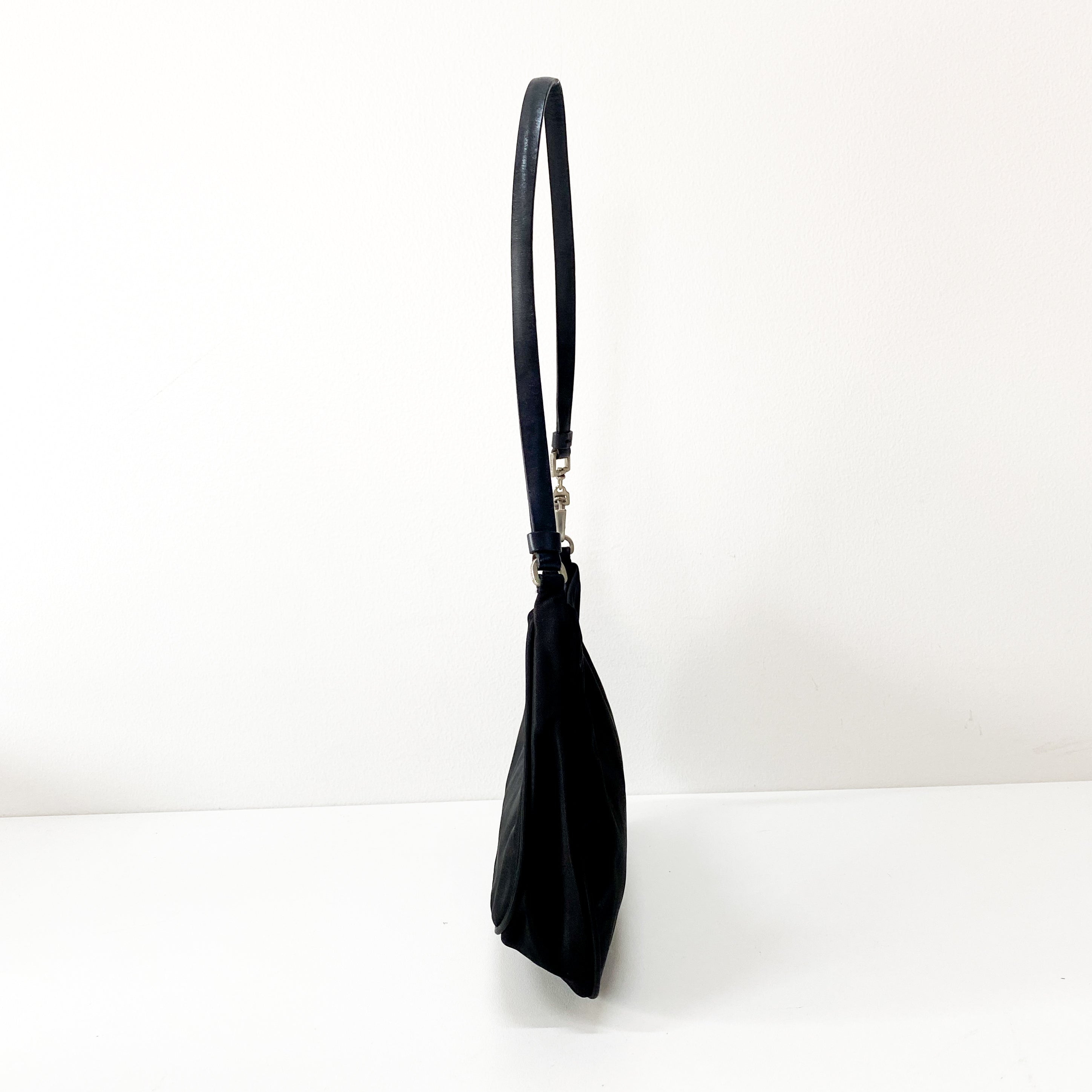Small Black Nylon Shoulder Bag