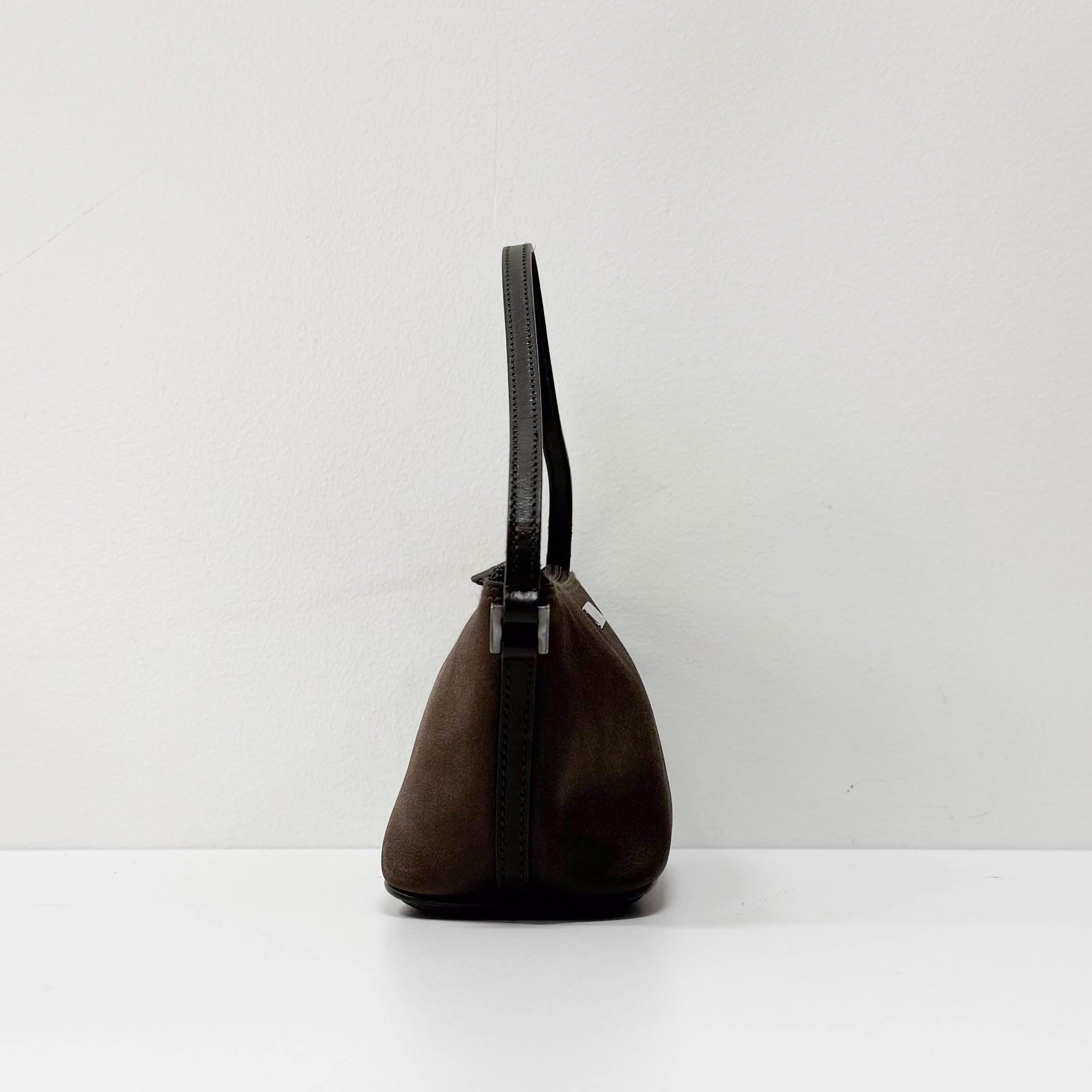 Boat Dark Green Satin Accessory Pouch Shoulder Bag