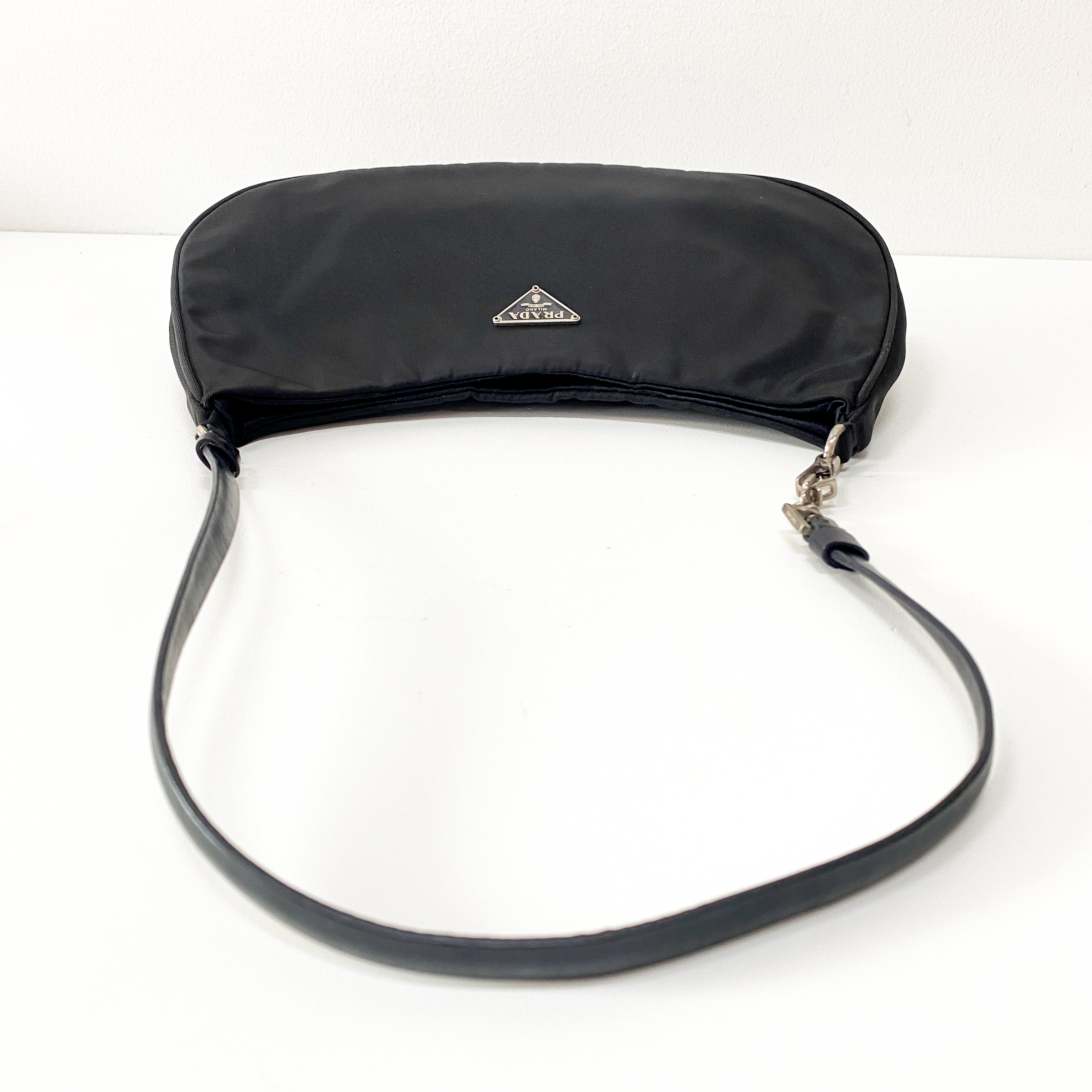 Small Black Nylon Shoulder Bag