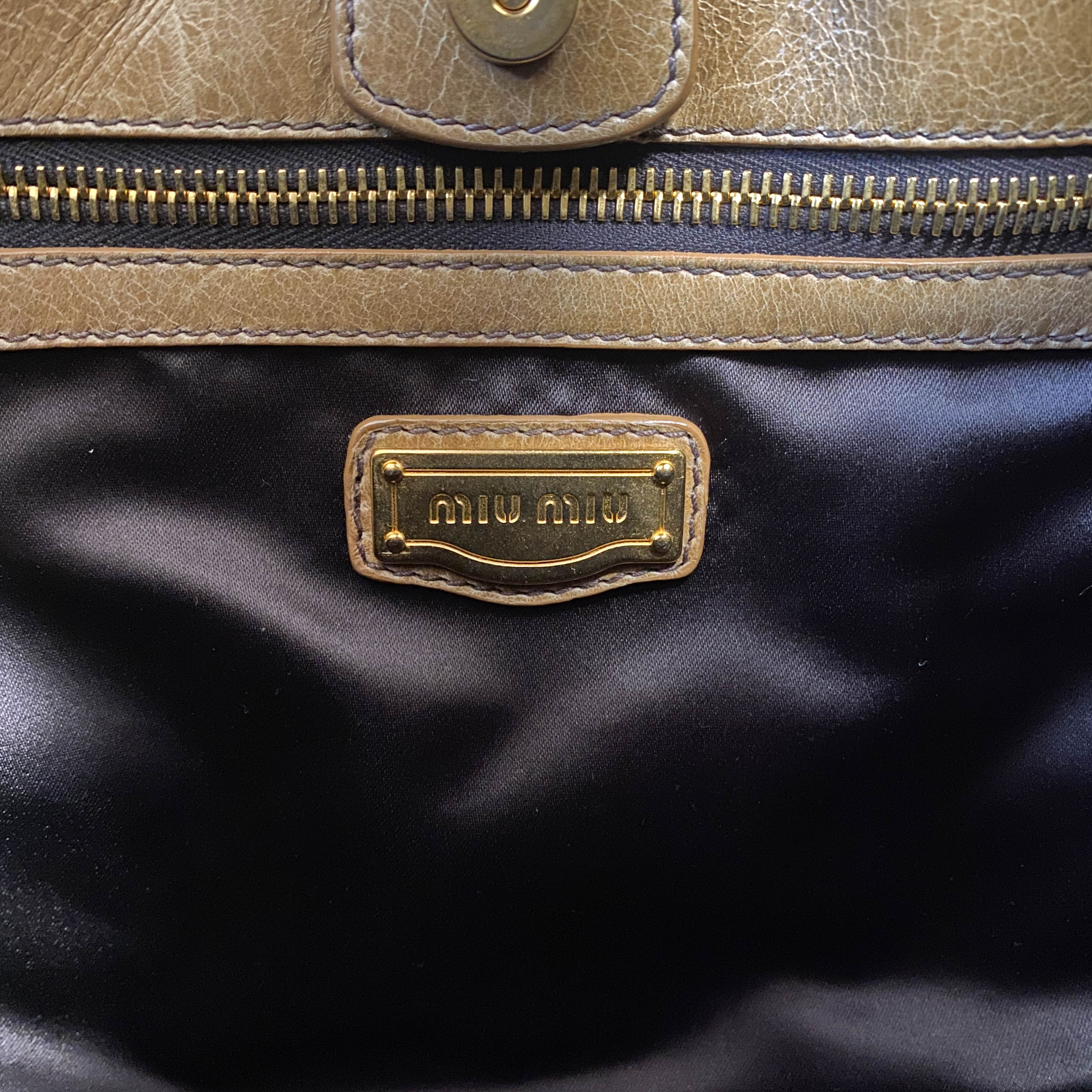 Vitello Bauletto Brown Leather Shoulder Bag