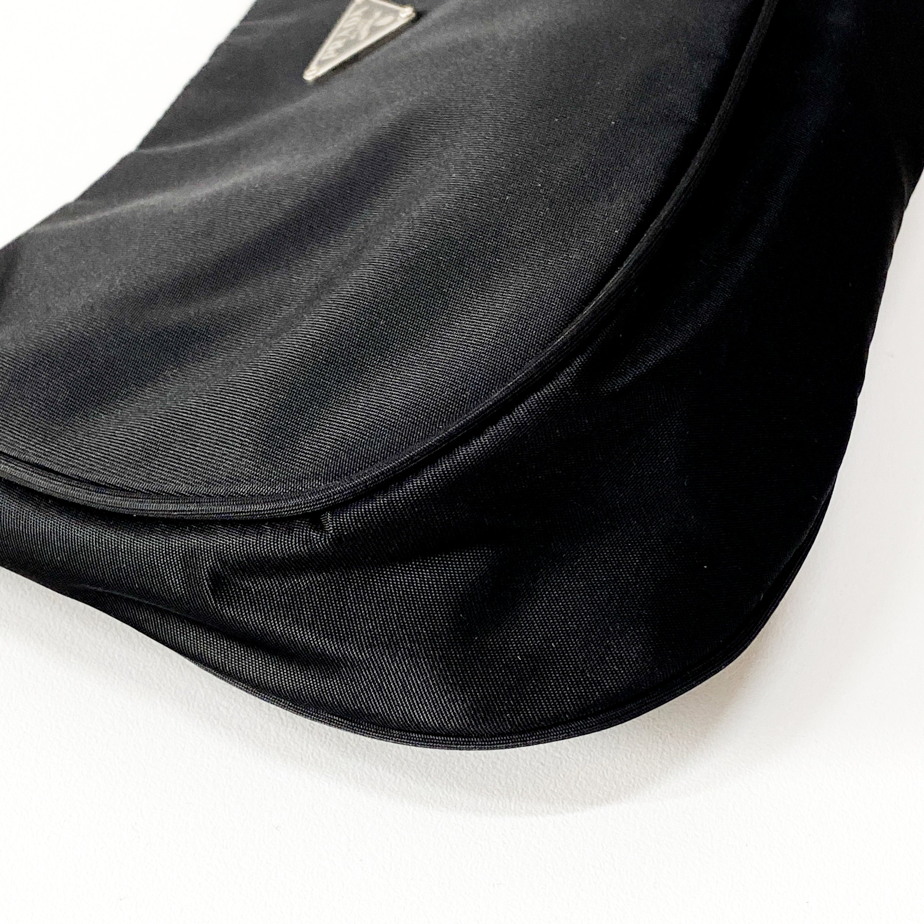Small Black Nylon Shoulder Bag