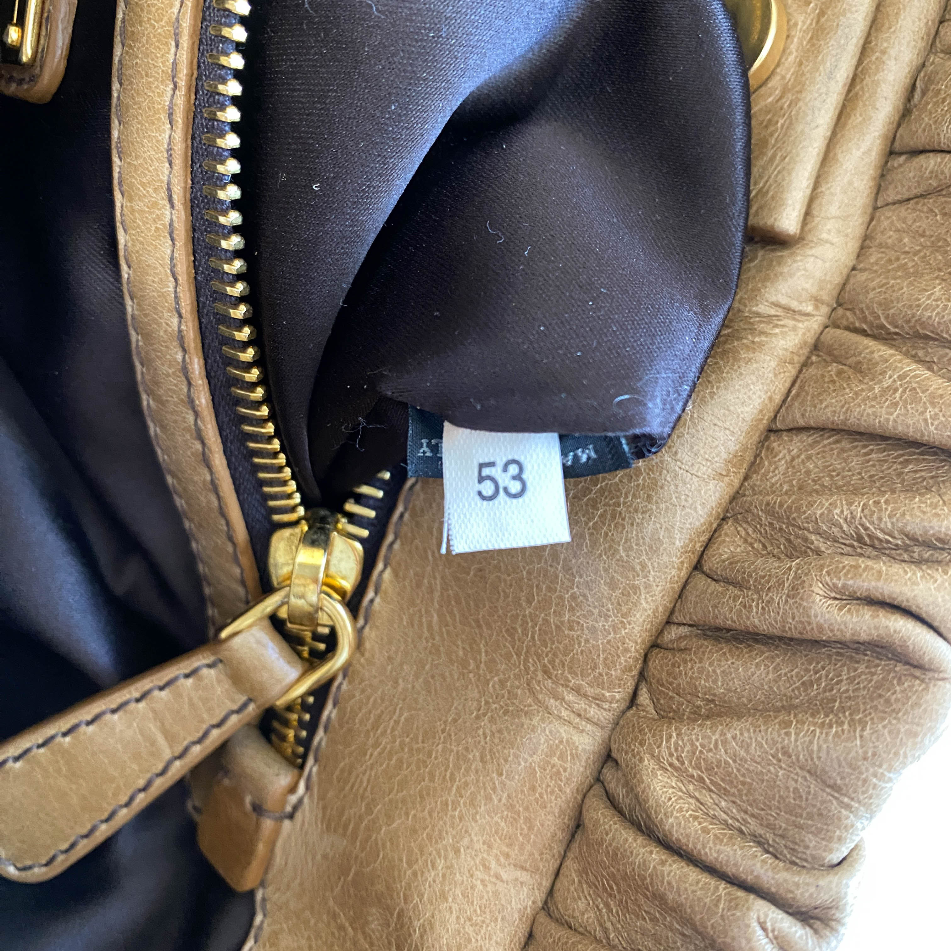 Vitello Bauletto Brown Leather Shoulder Bag