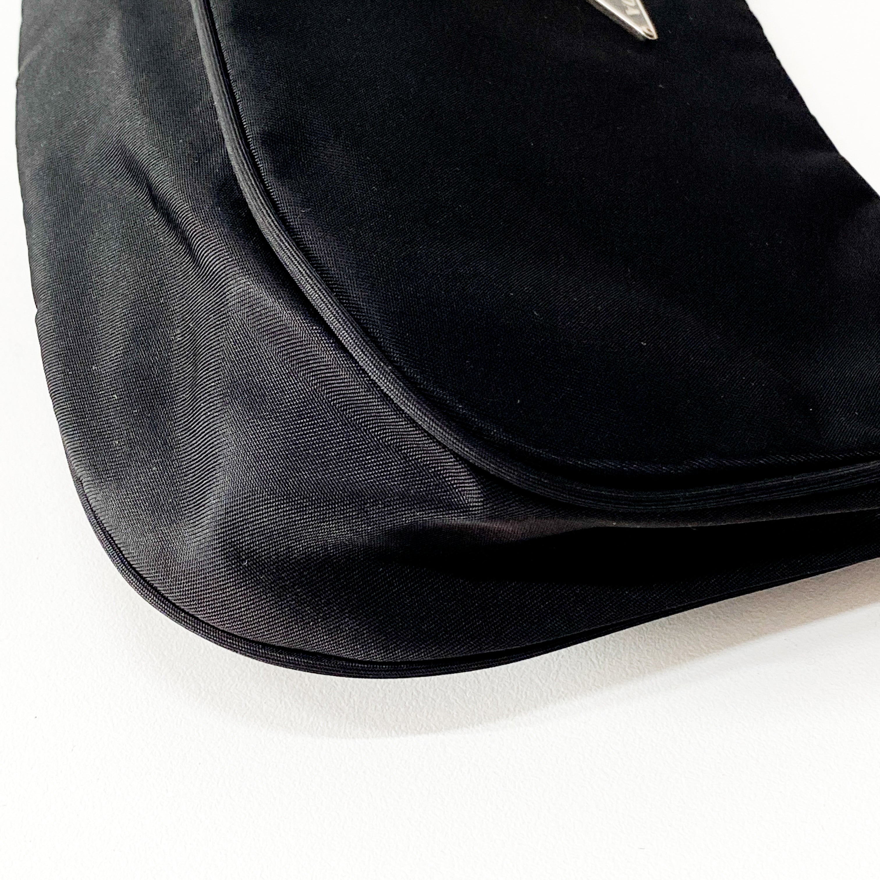 Small Black Nylon Shoulder Bag