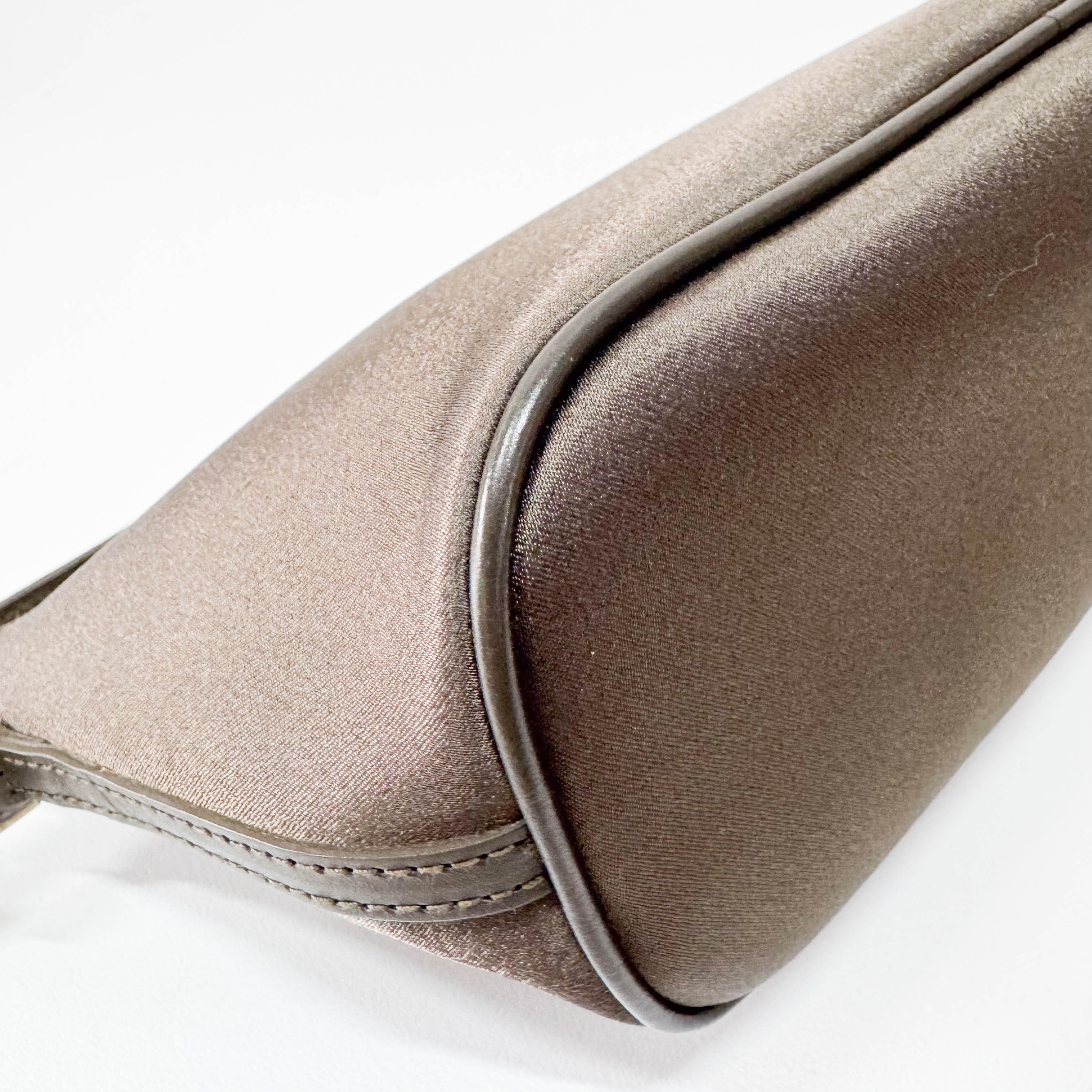 Boat Dark Green Satin Accessory Pouch Shoulder Bag