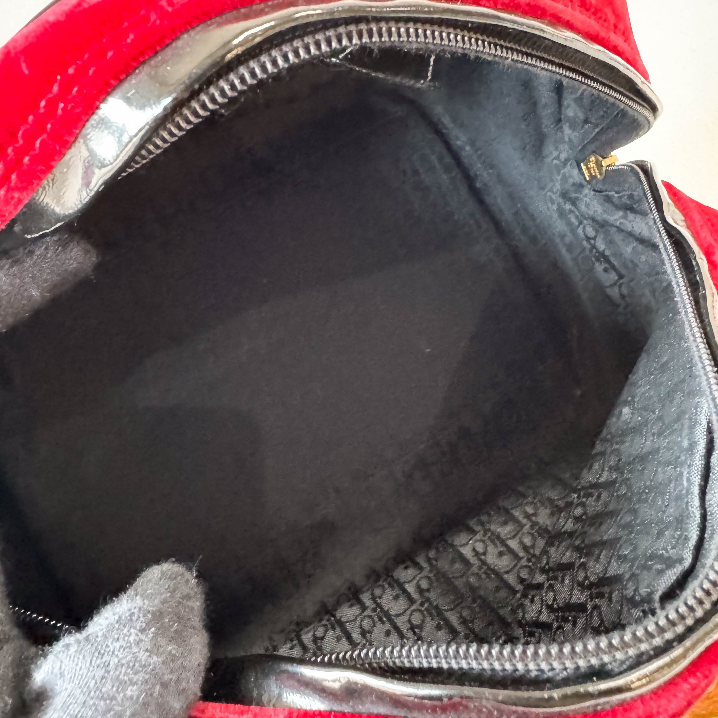 Gambler Yellow Leopard Print Pony Hair & Red Velvet  Handbag