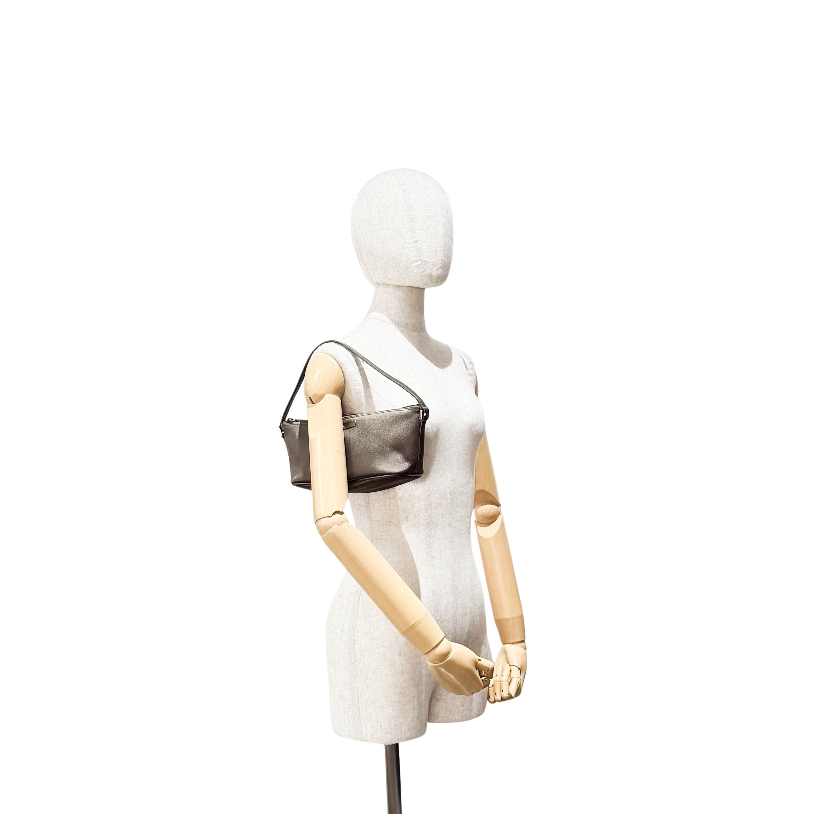 Boat Dark Green Satin Accessory Pouch Shoulder Bag