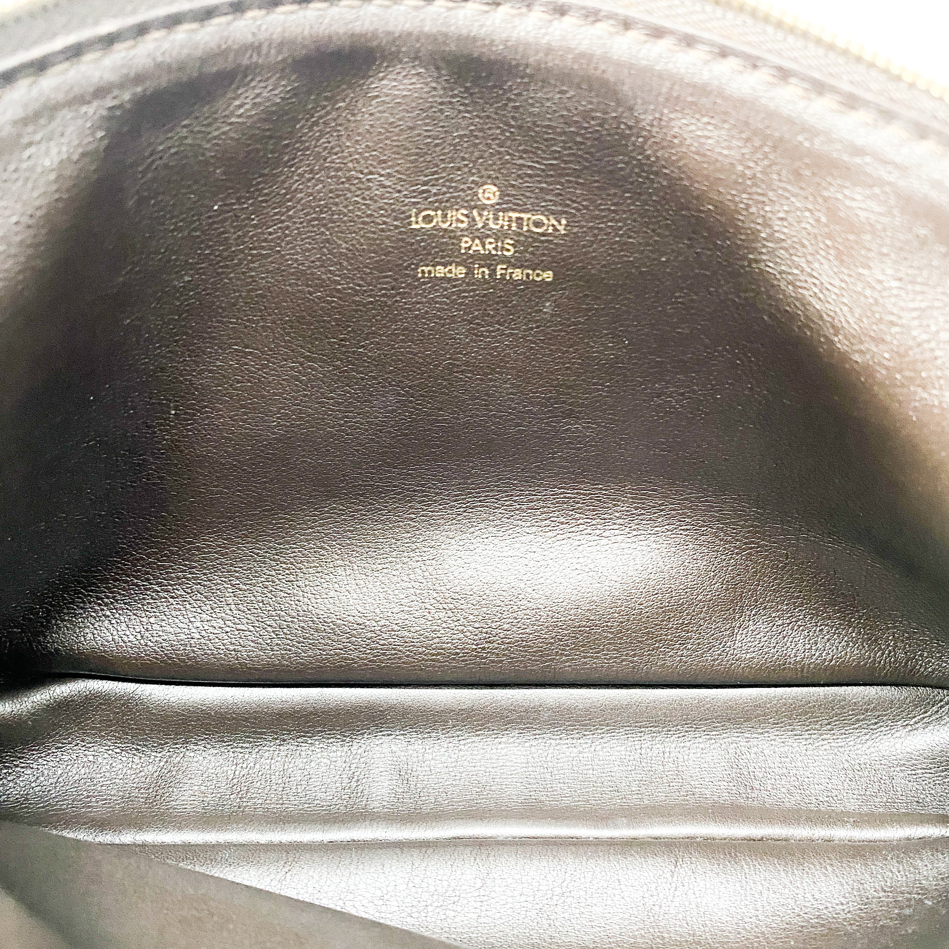 Brown PVC Pochette Accessory Bag