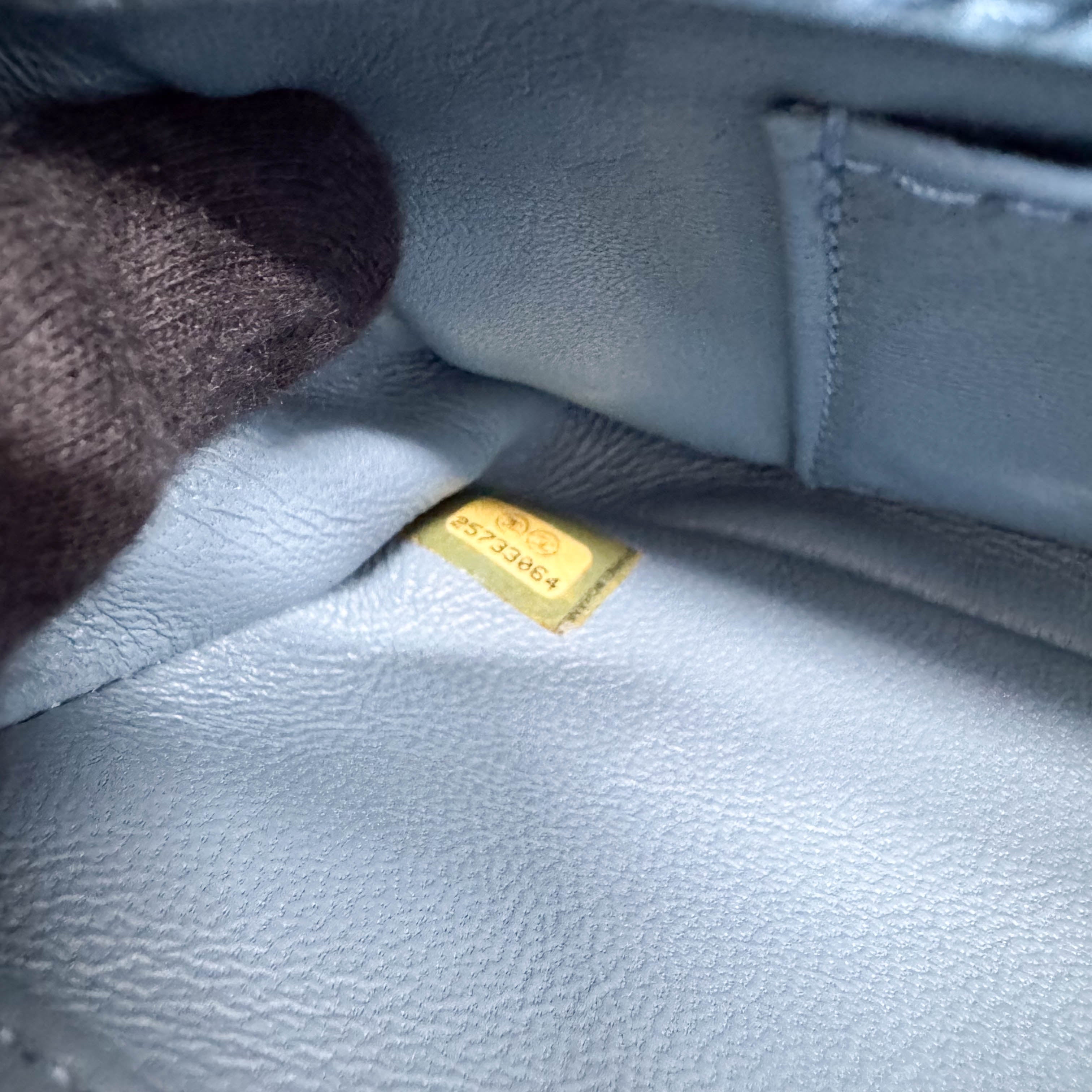 Waterfall Single Flap Mini Rectangular Light Blue Sequin Shoulder Bag