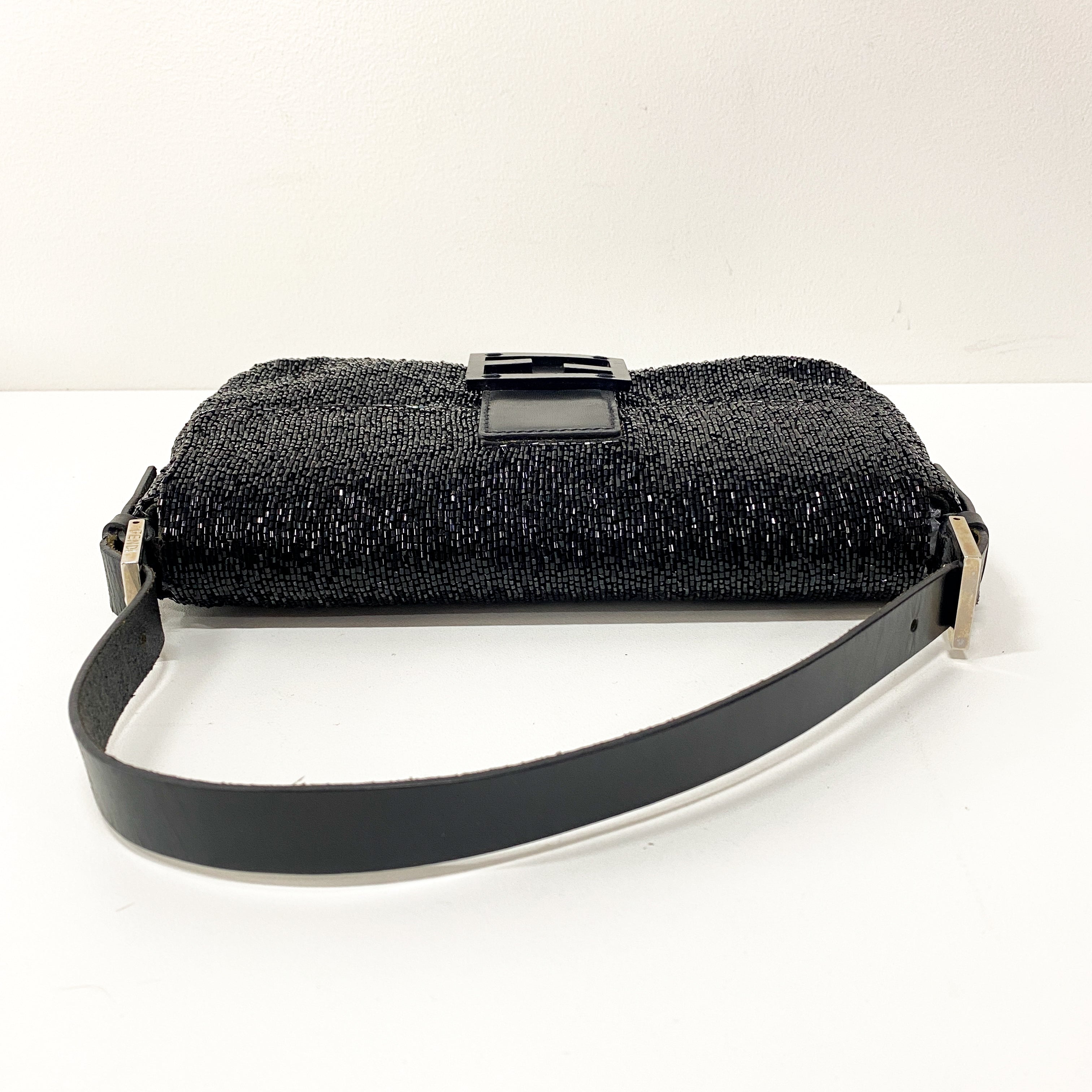 Baguette Black Beads Shoulder Bag