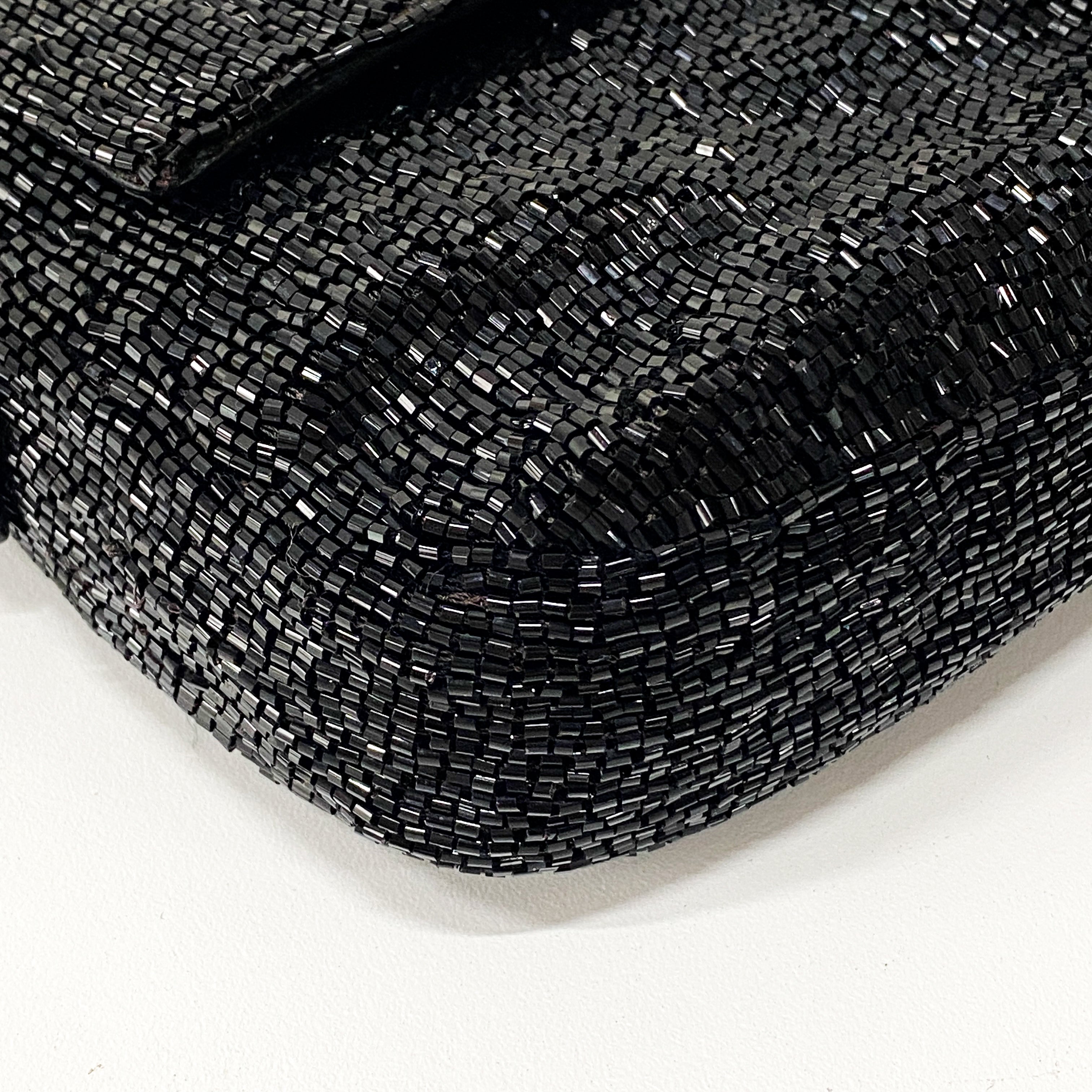 Baguette Black Beads Shoulder Bag