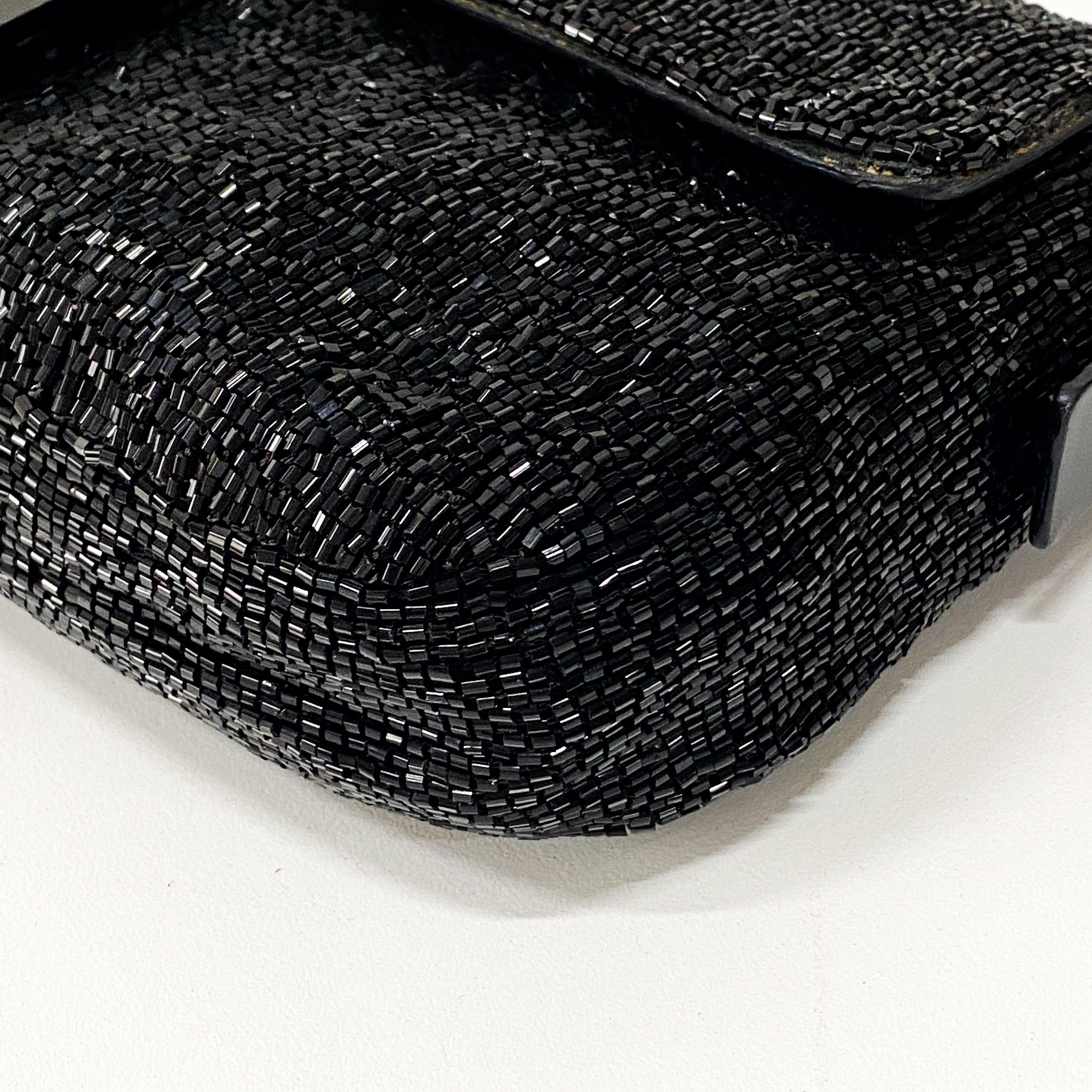 Baguette Black Beads Shoulder Bag