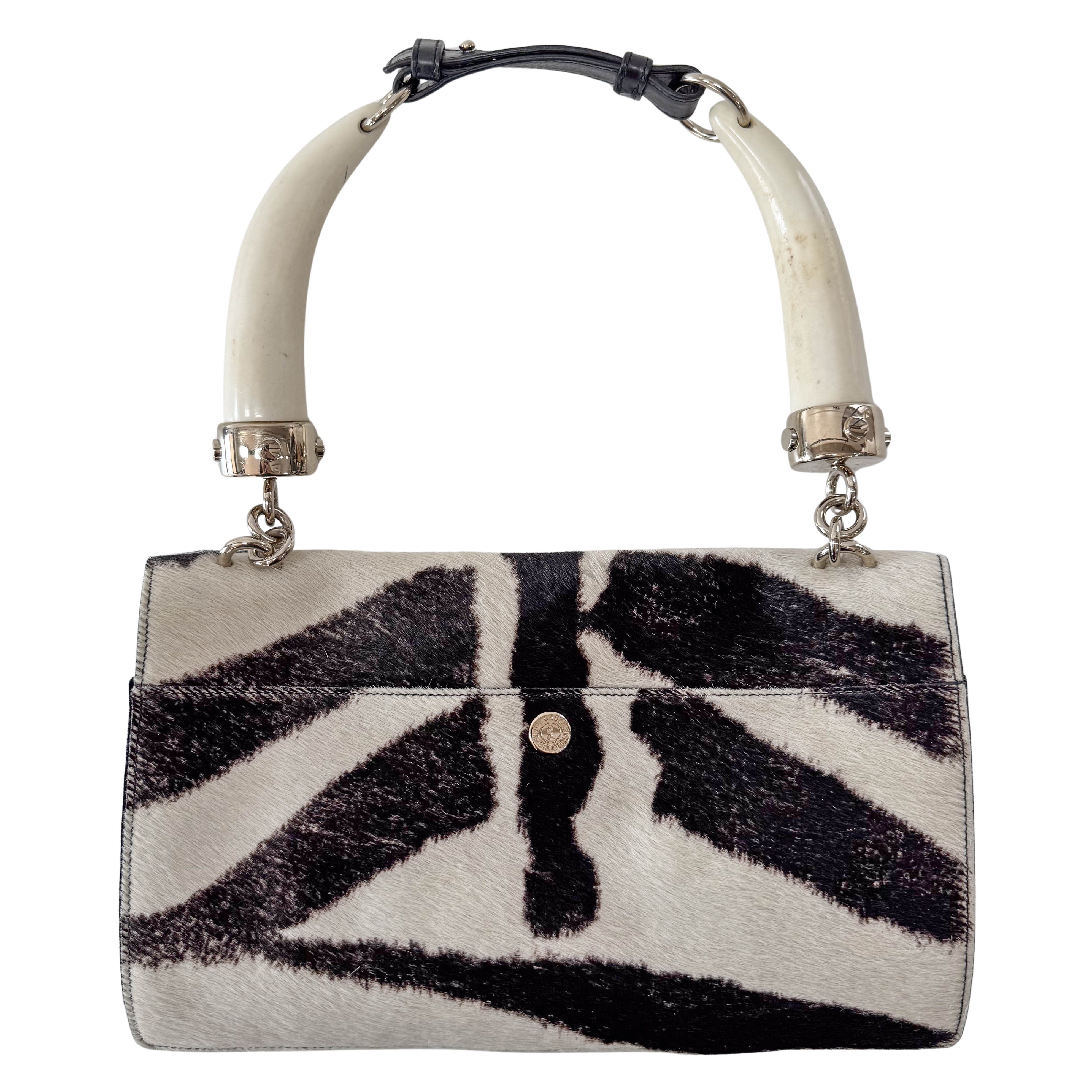 Mombasa Double Horn Cow Print Pony Hair Bag
