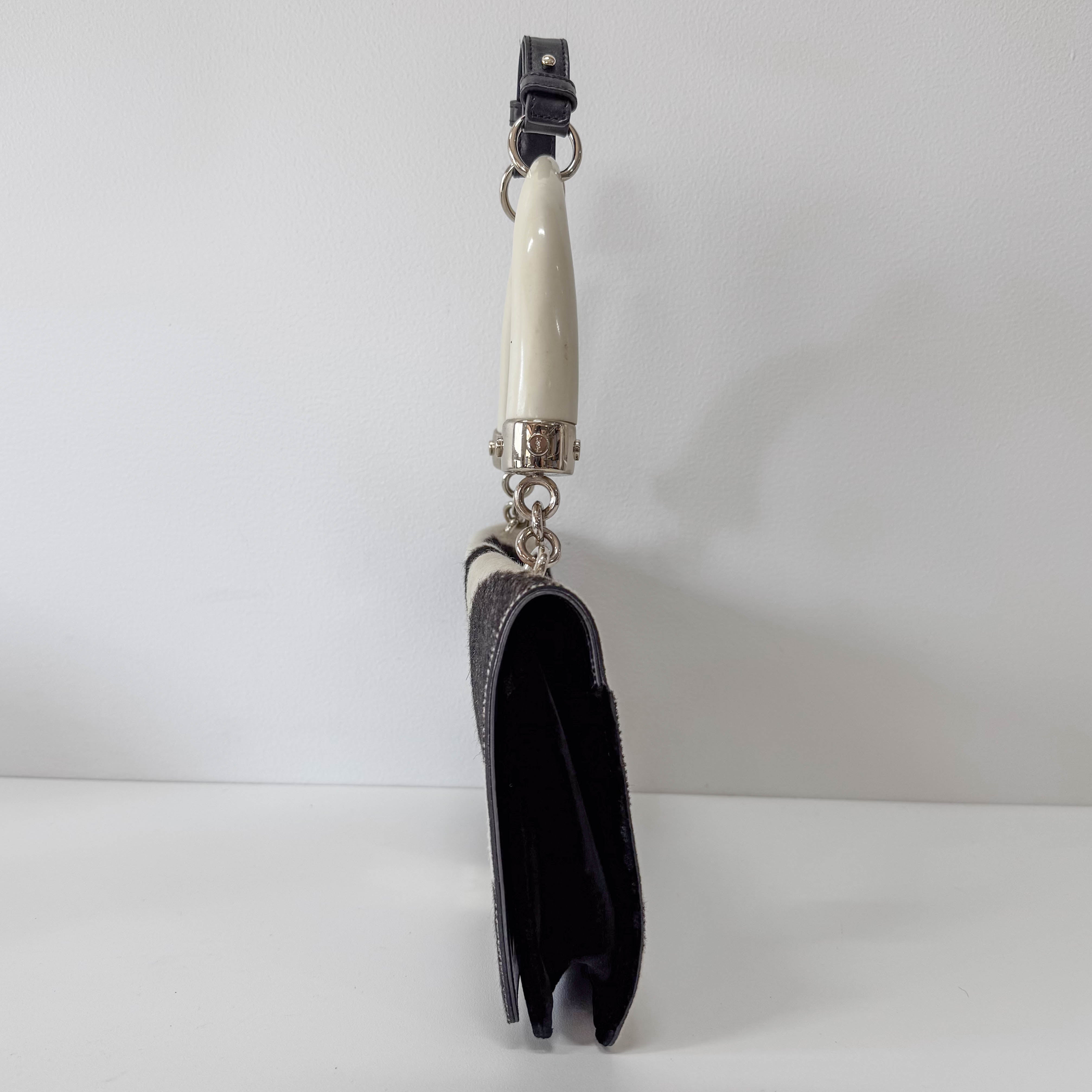 Mombasa Double Horn Cow Print Pony Hair Bag