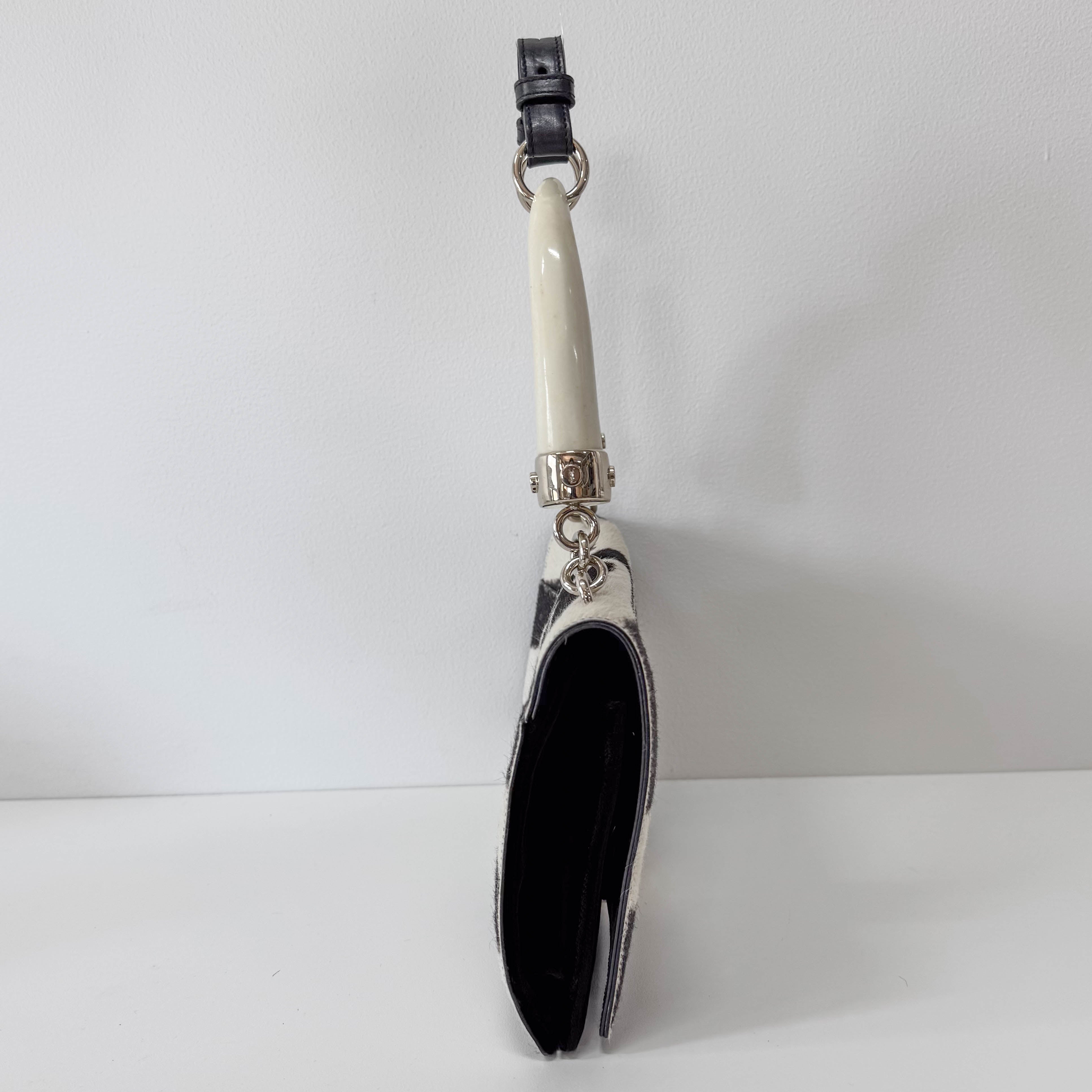 Mombasa Double Horn Cow Print Pony Hair Bag