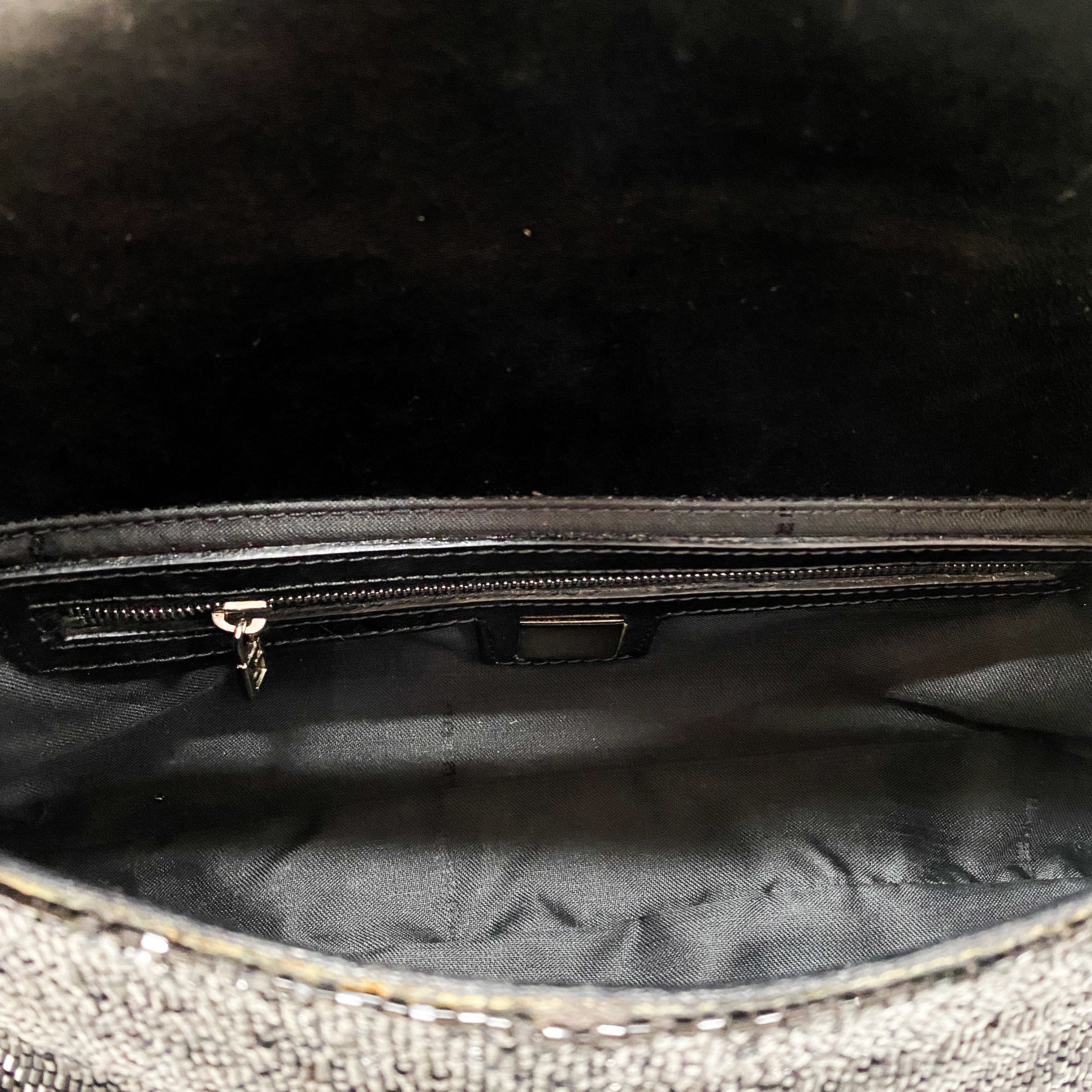 Baguette Black Beads Shoulder Bag