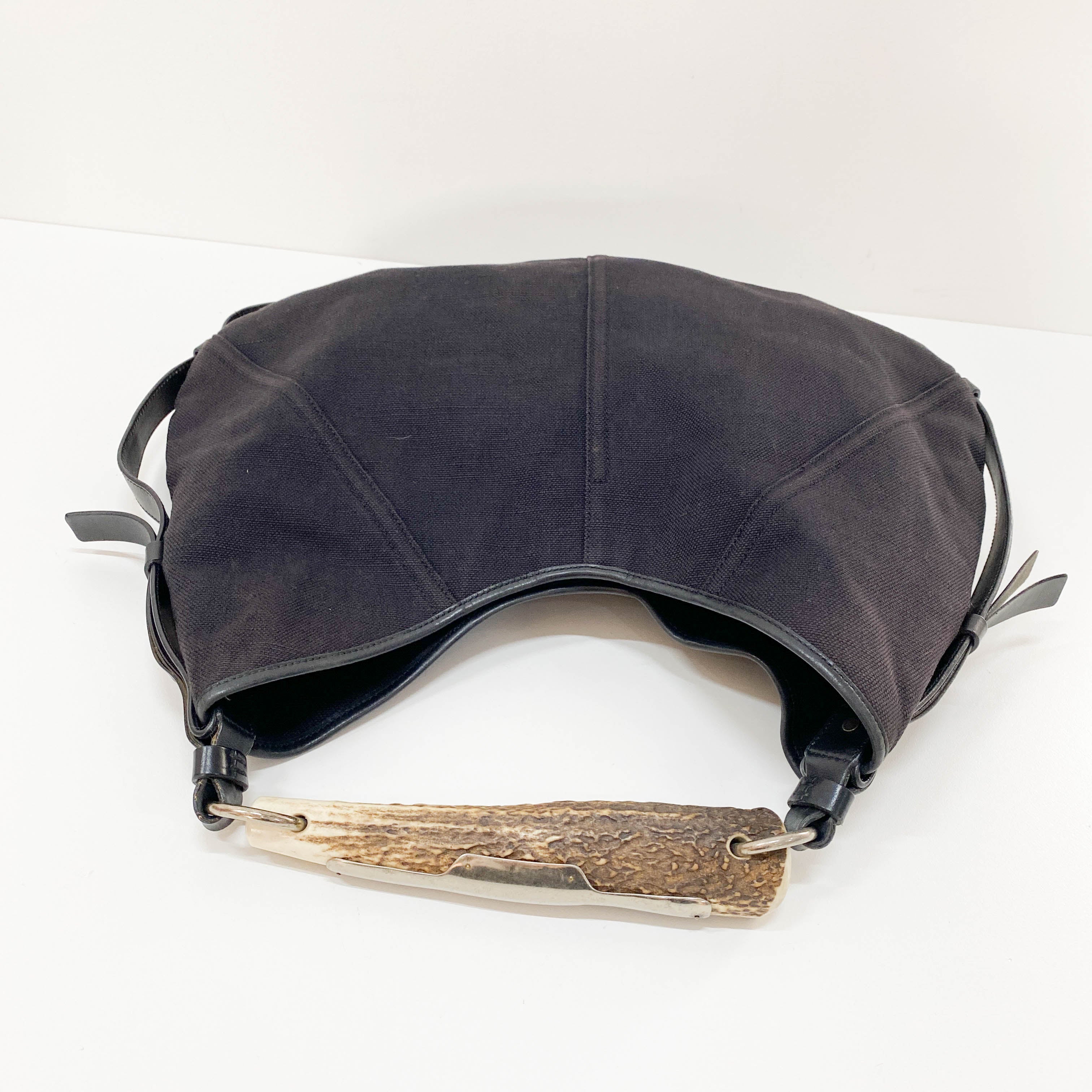 Mombasa Black Canvas Shoulder Bag