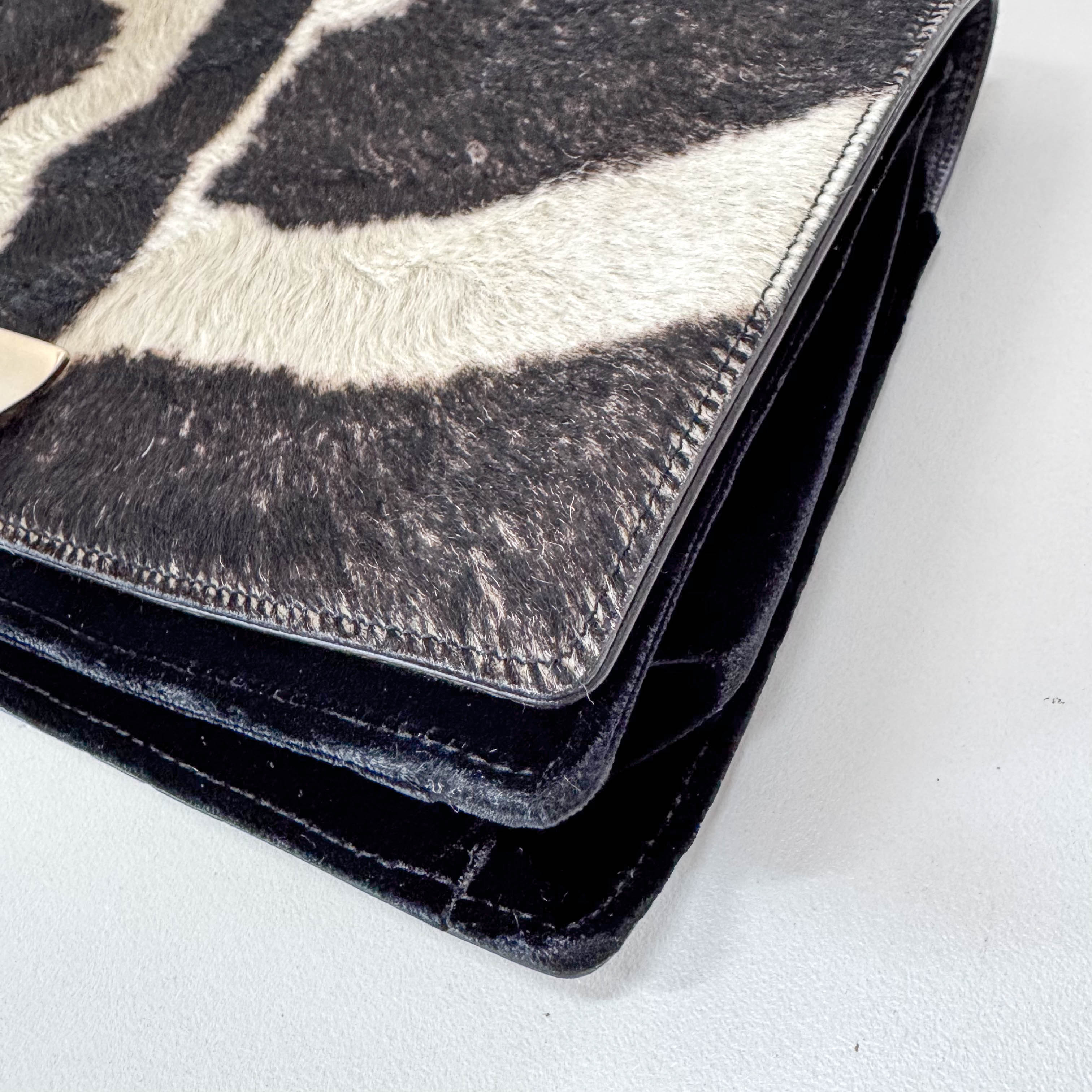 Mombasa Double Horn Cow Print Pony Hair Bag