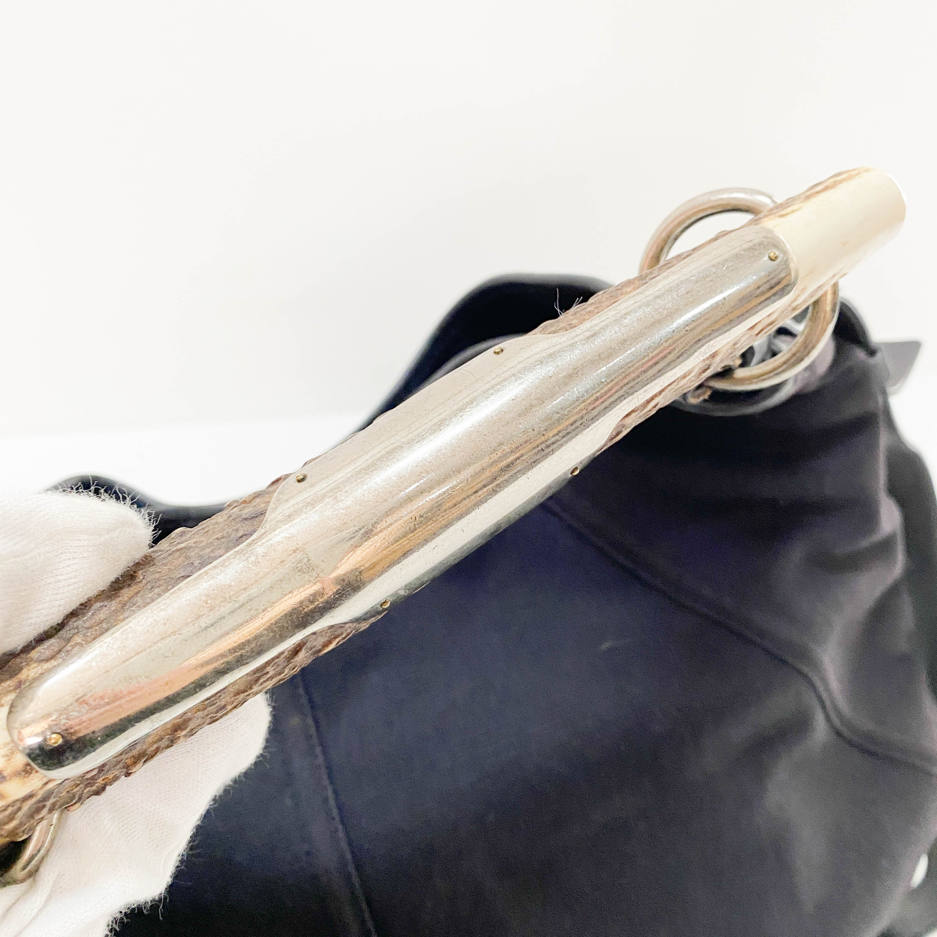 Mombasa Black Canvas Shoulder Bag