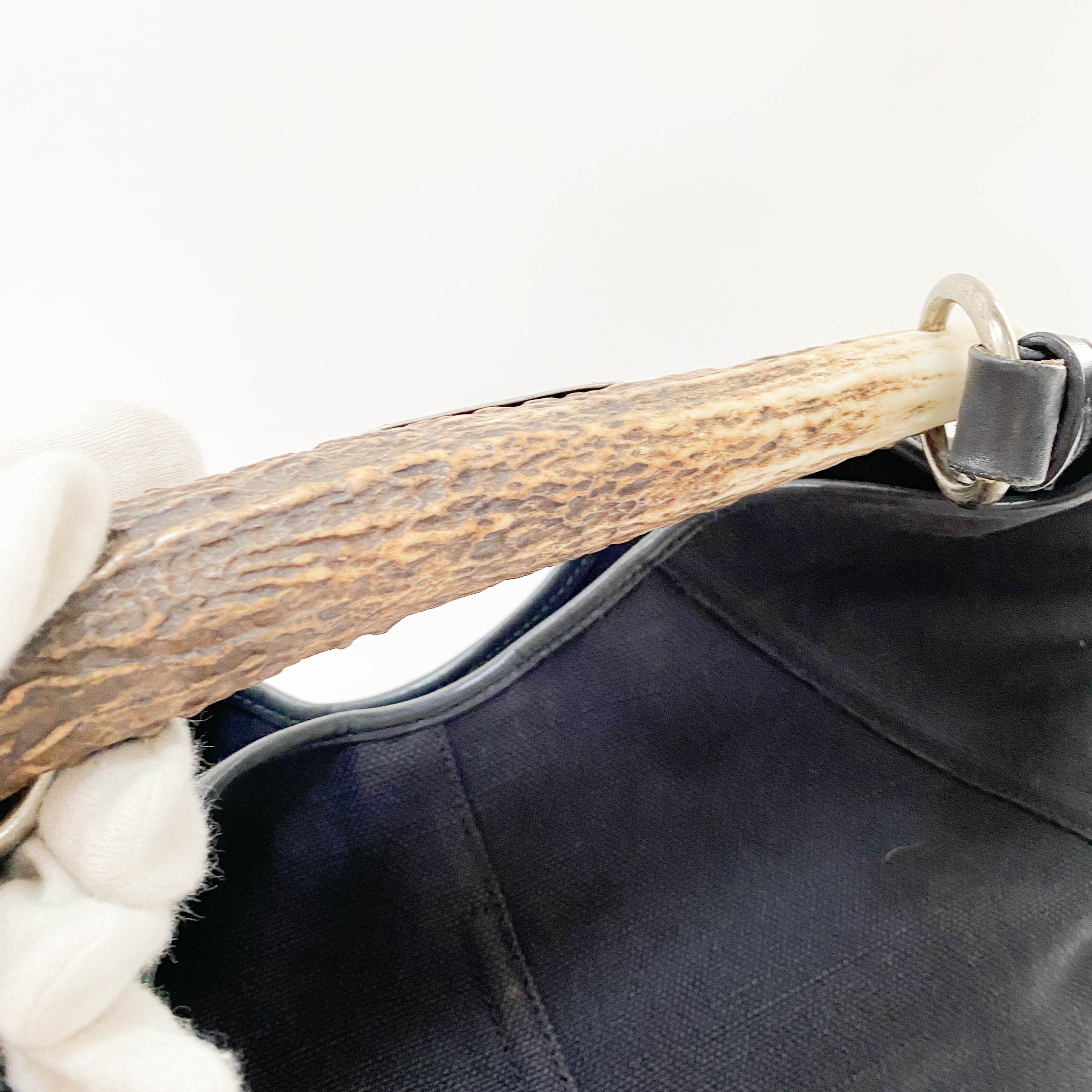 Mombasa Black Canvas Shoulder Bag