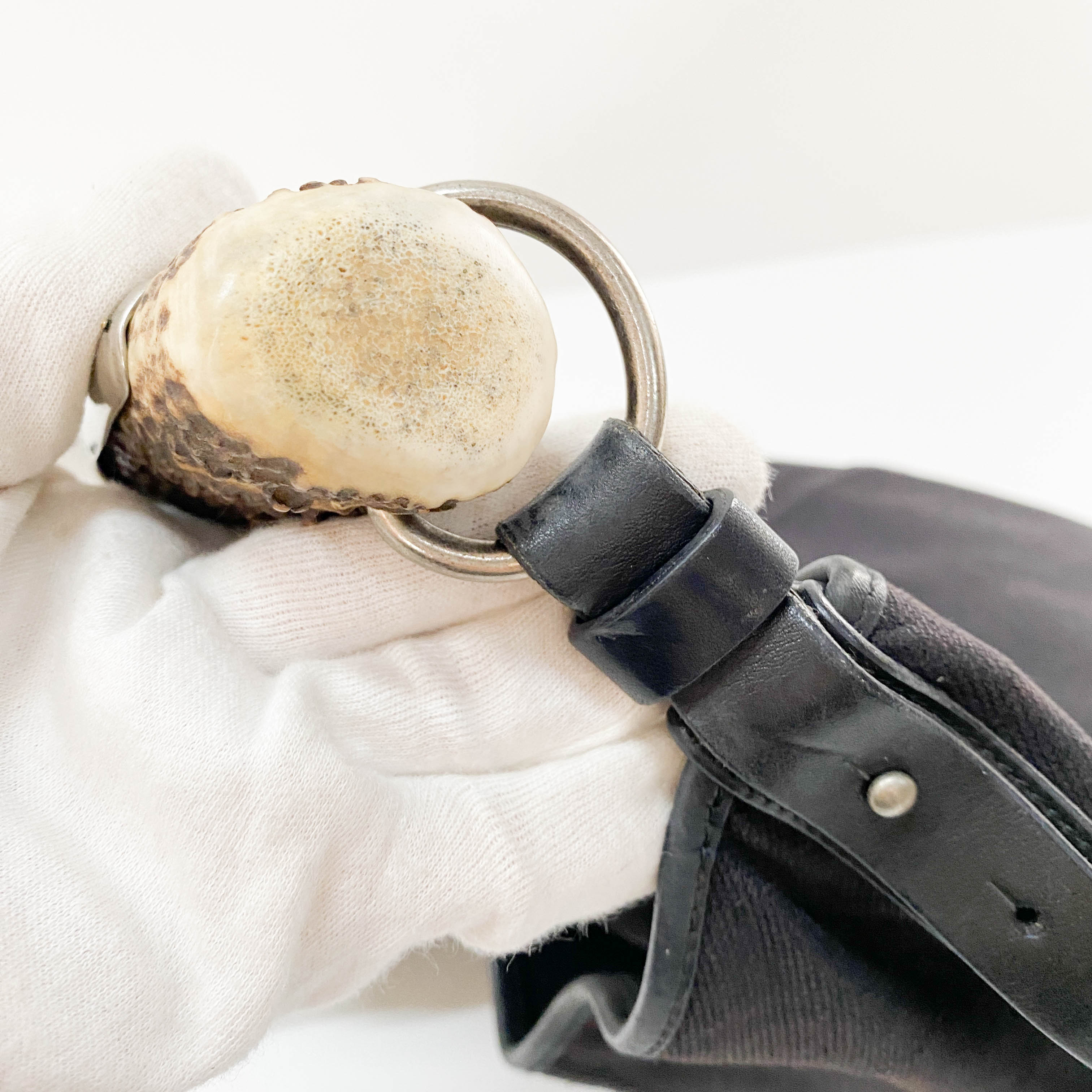 Mombasa Black Canvas Shoulder Bag