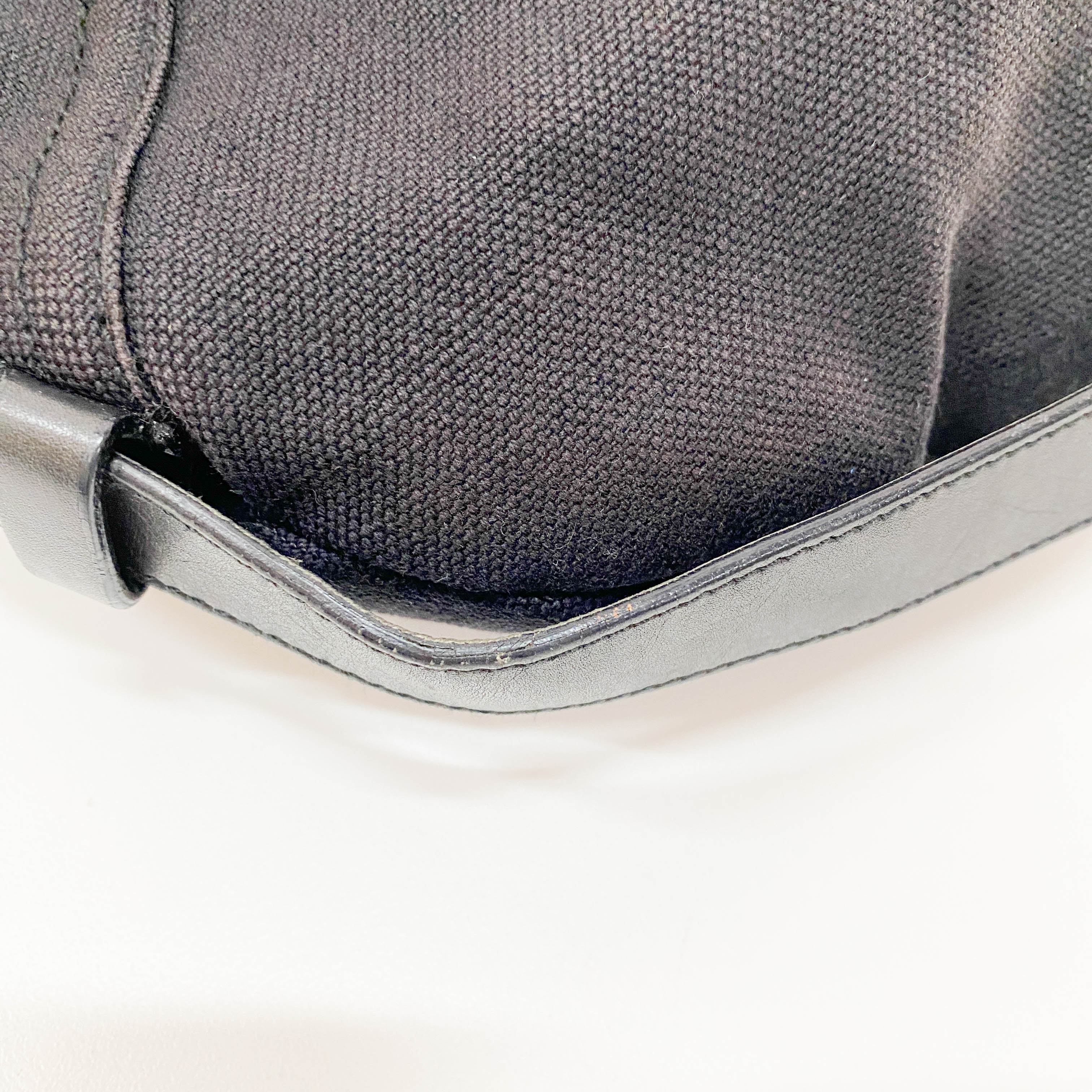 Mombasa Black Canvas Shoulder Bag