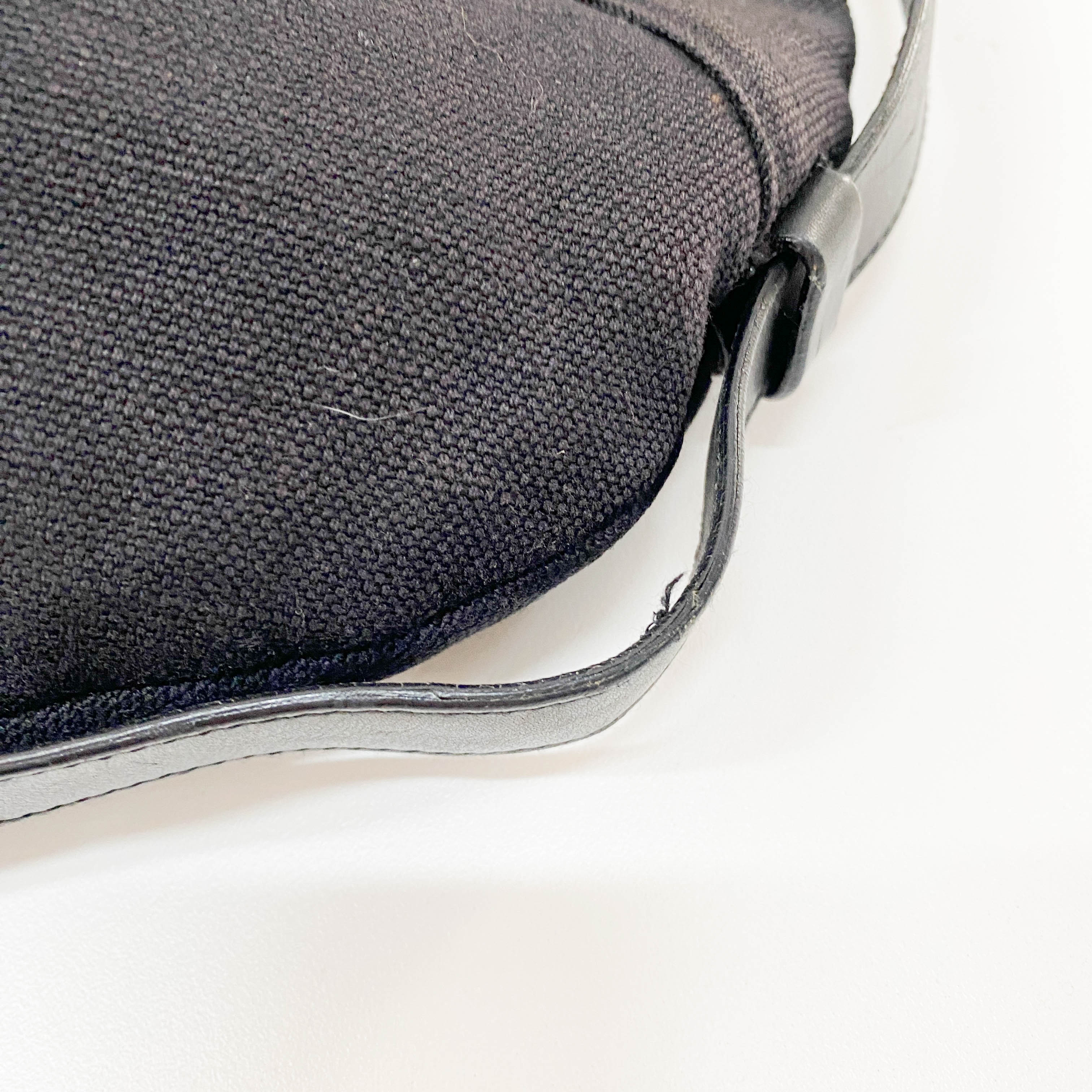 Mombasa Black Canvas Shoulder Bag