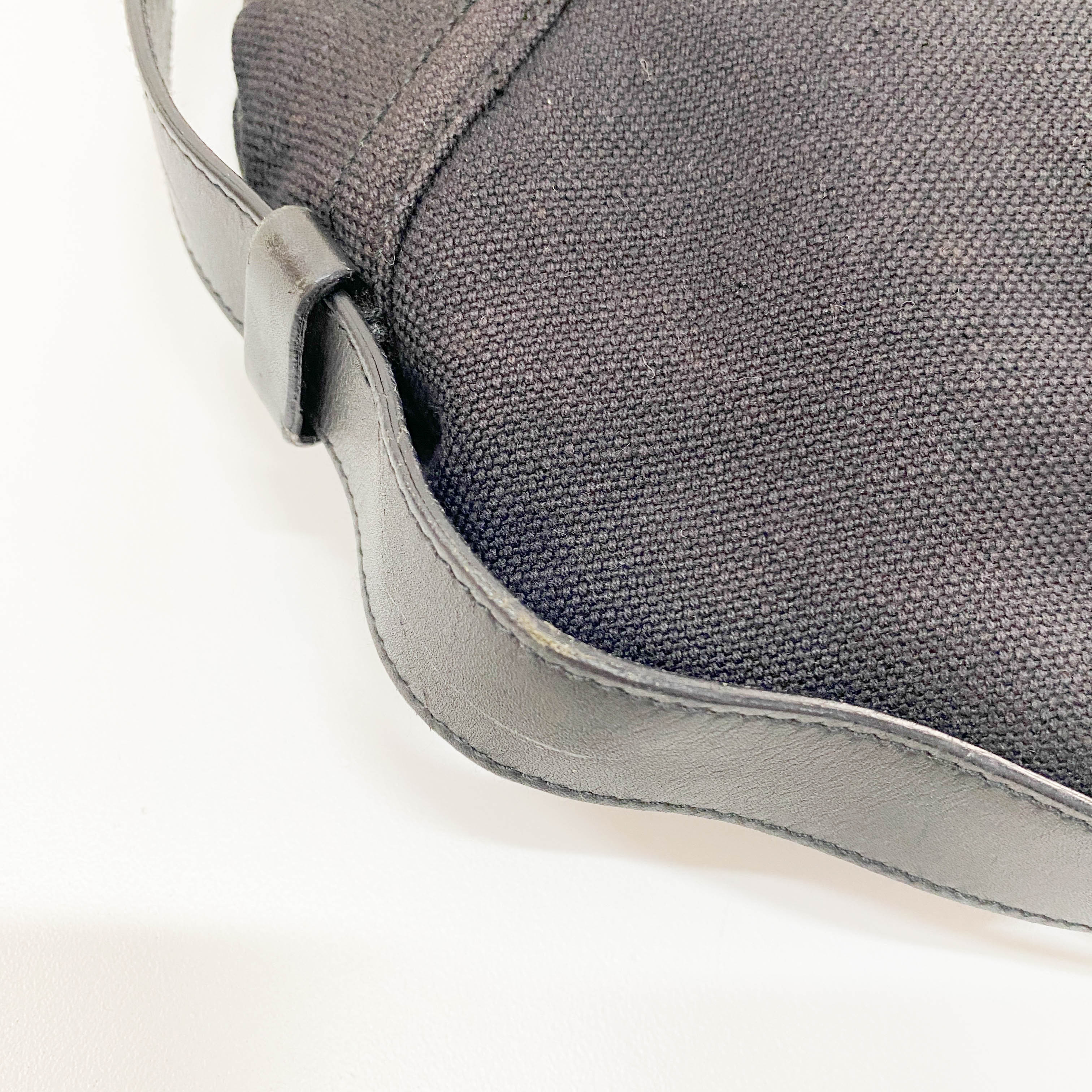 Mombasa Black Canvas Shoulder Bag