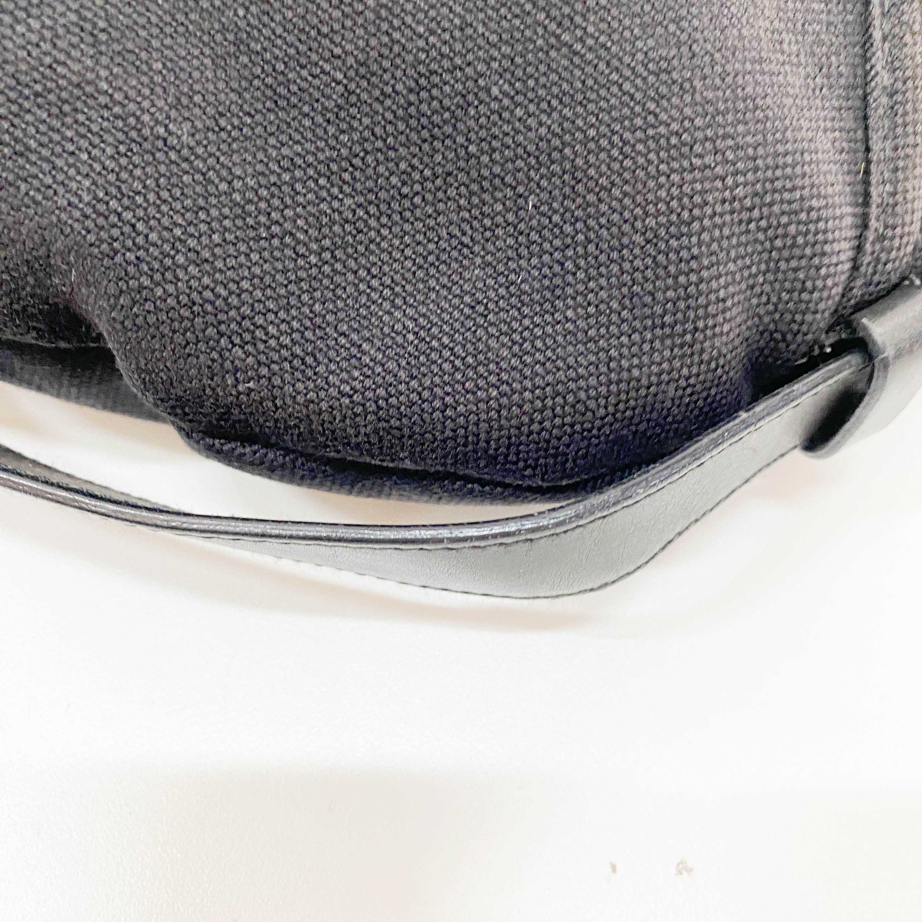 Mombasa Black Canvas Shoulder Bag