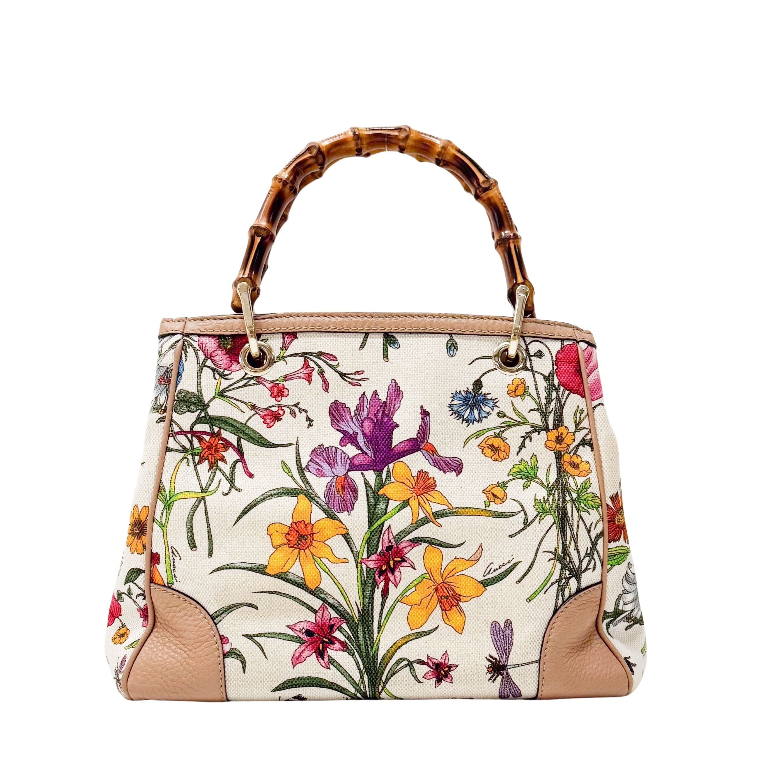 Bamboo Multi-colour Floral Canvas Bag