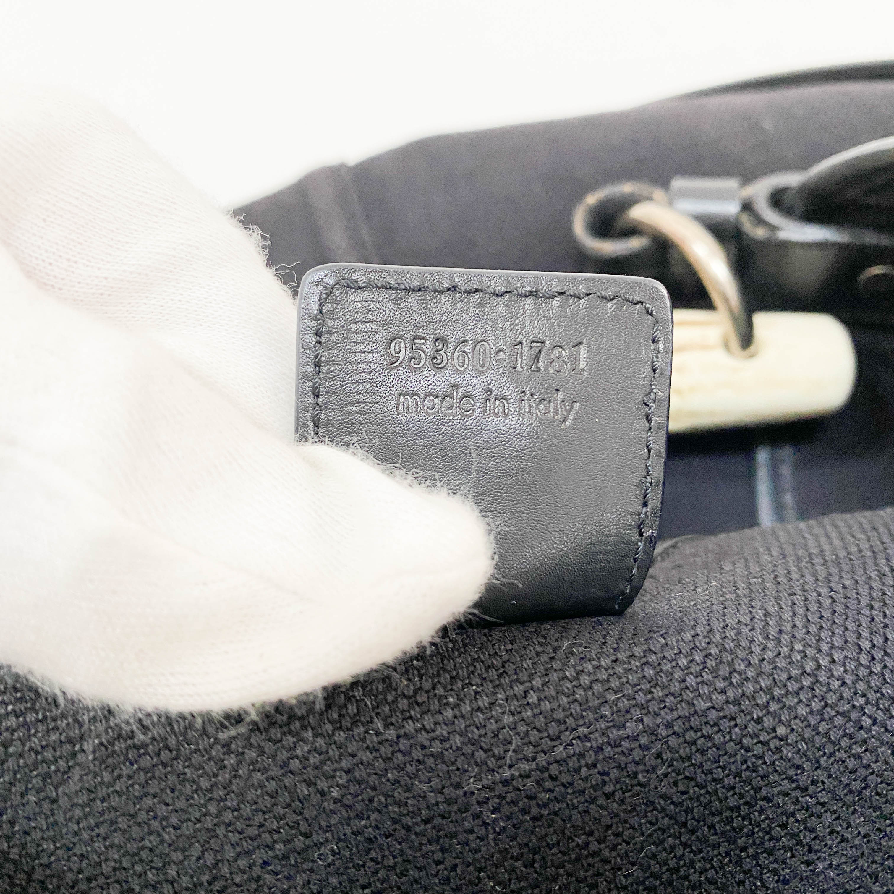 Mombasa Black Canvas Shoulder Bag