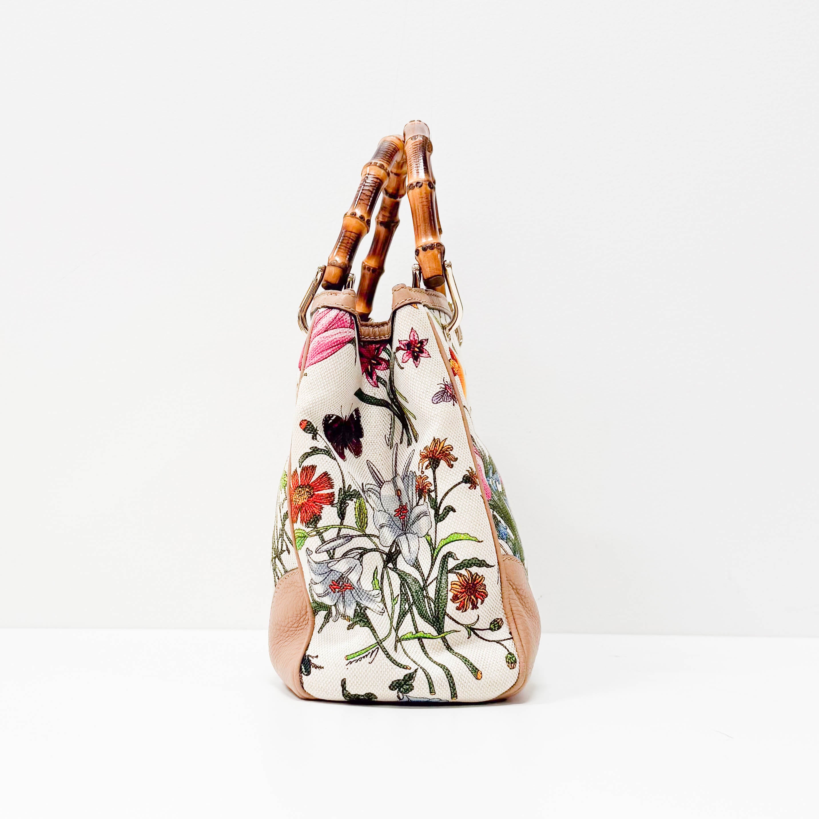 Bamboo Multi-colour Floral Canvas Bag