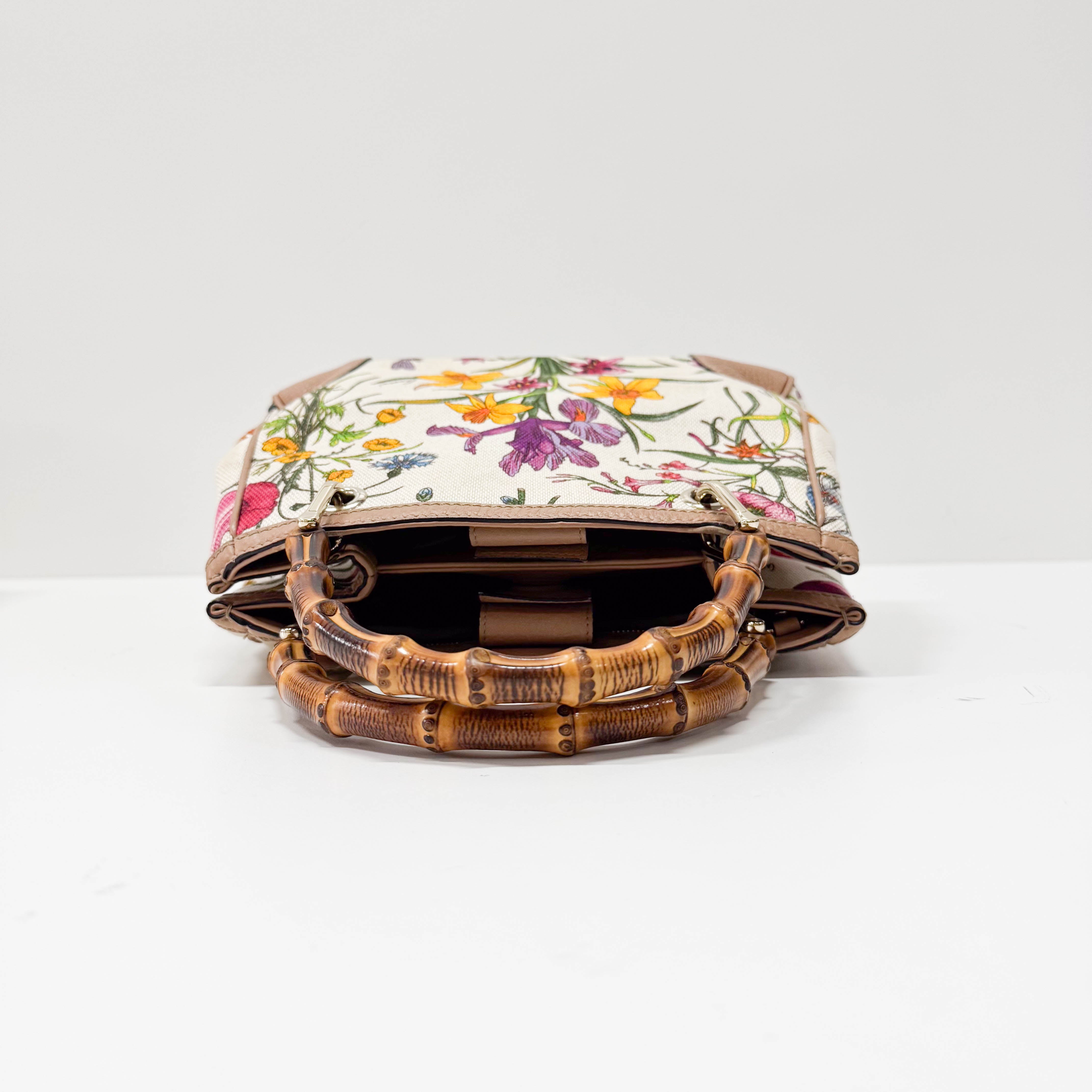 Bamboo Multi-colour Floral Canvas Bag