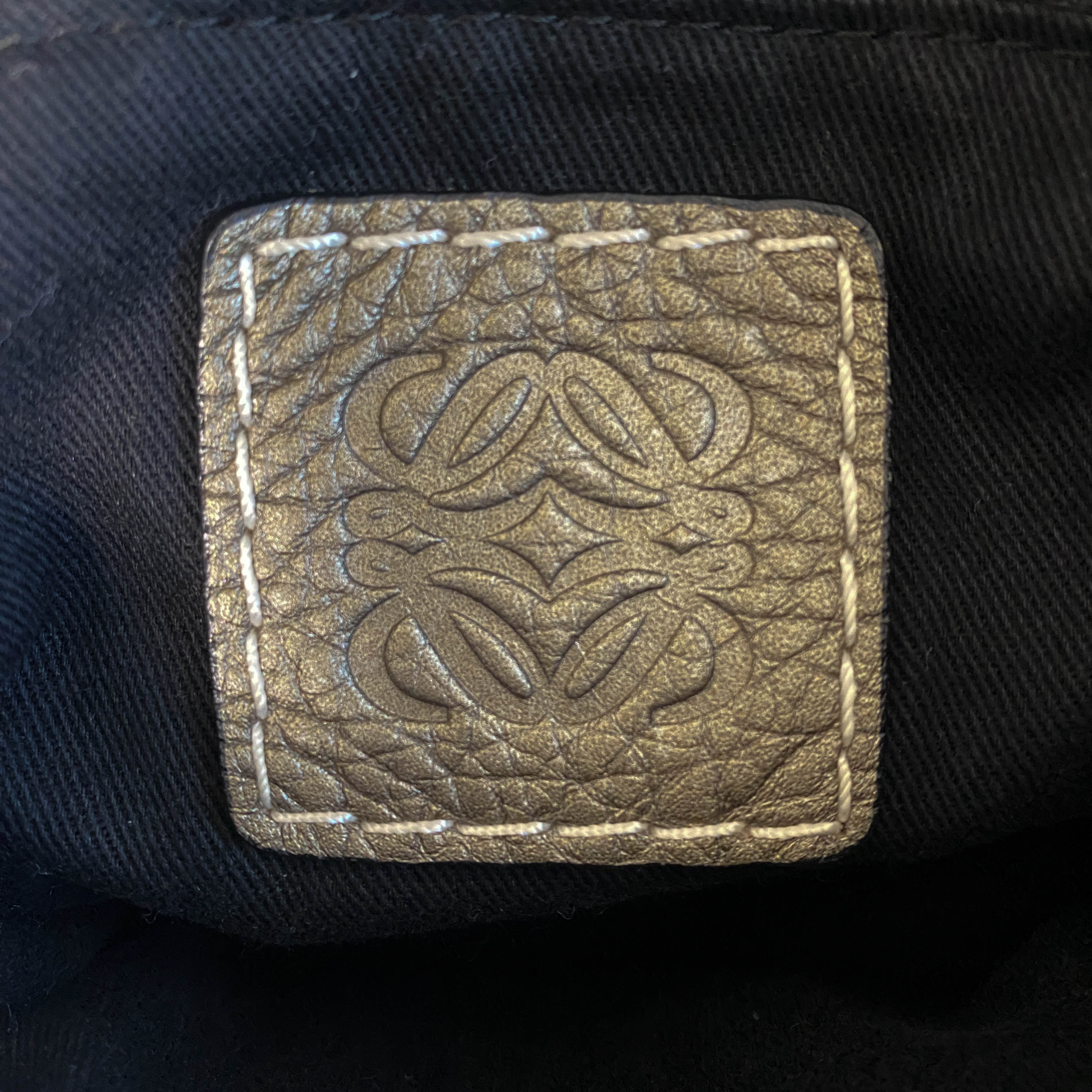 Vintage Hobo Grey Leather and Canvas Shoulder Bag