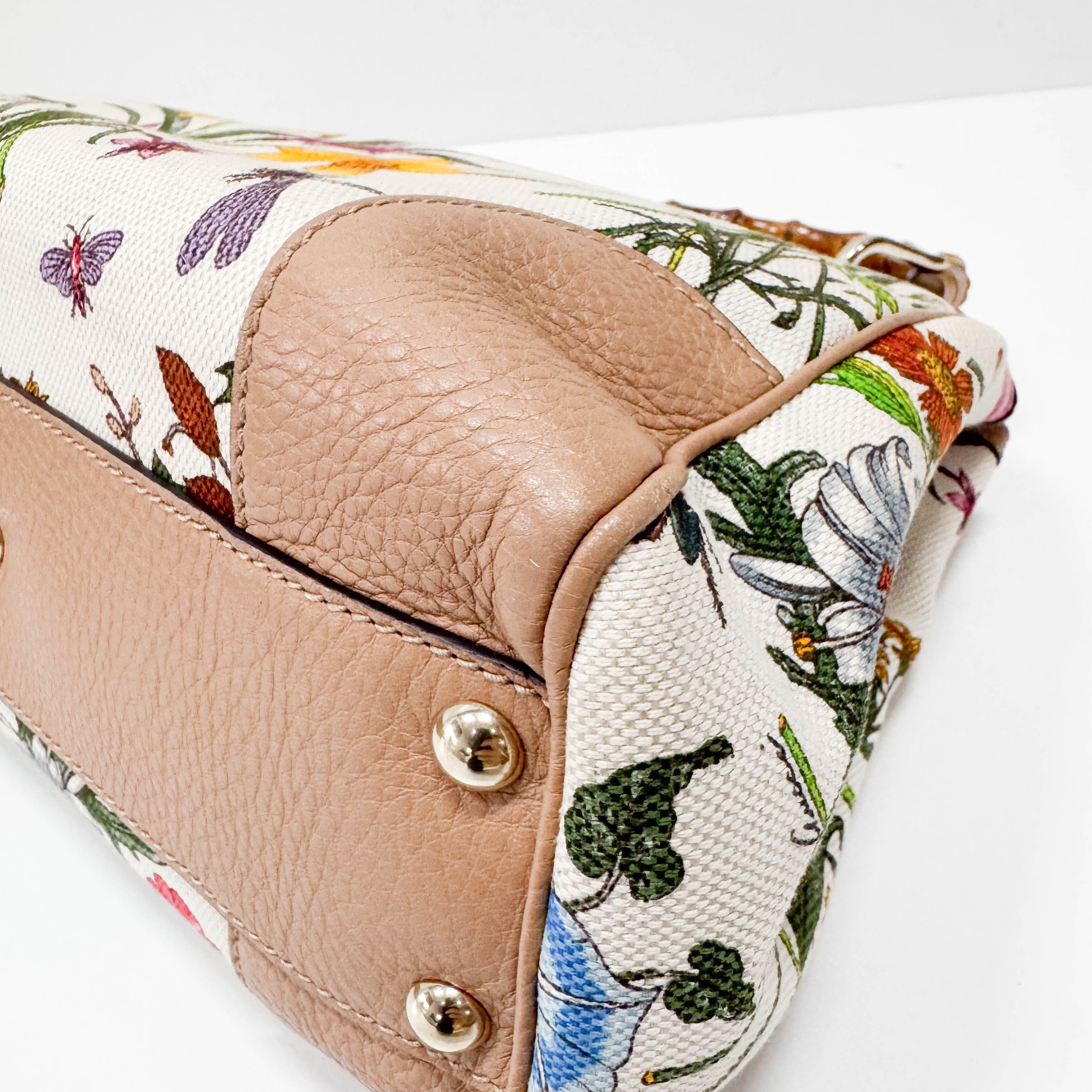 Bamboo Multi-colour Floral Canvas Bag