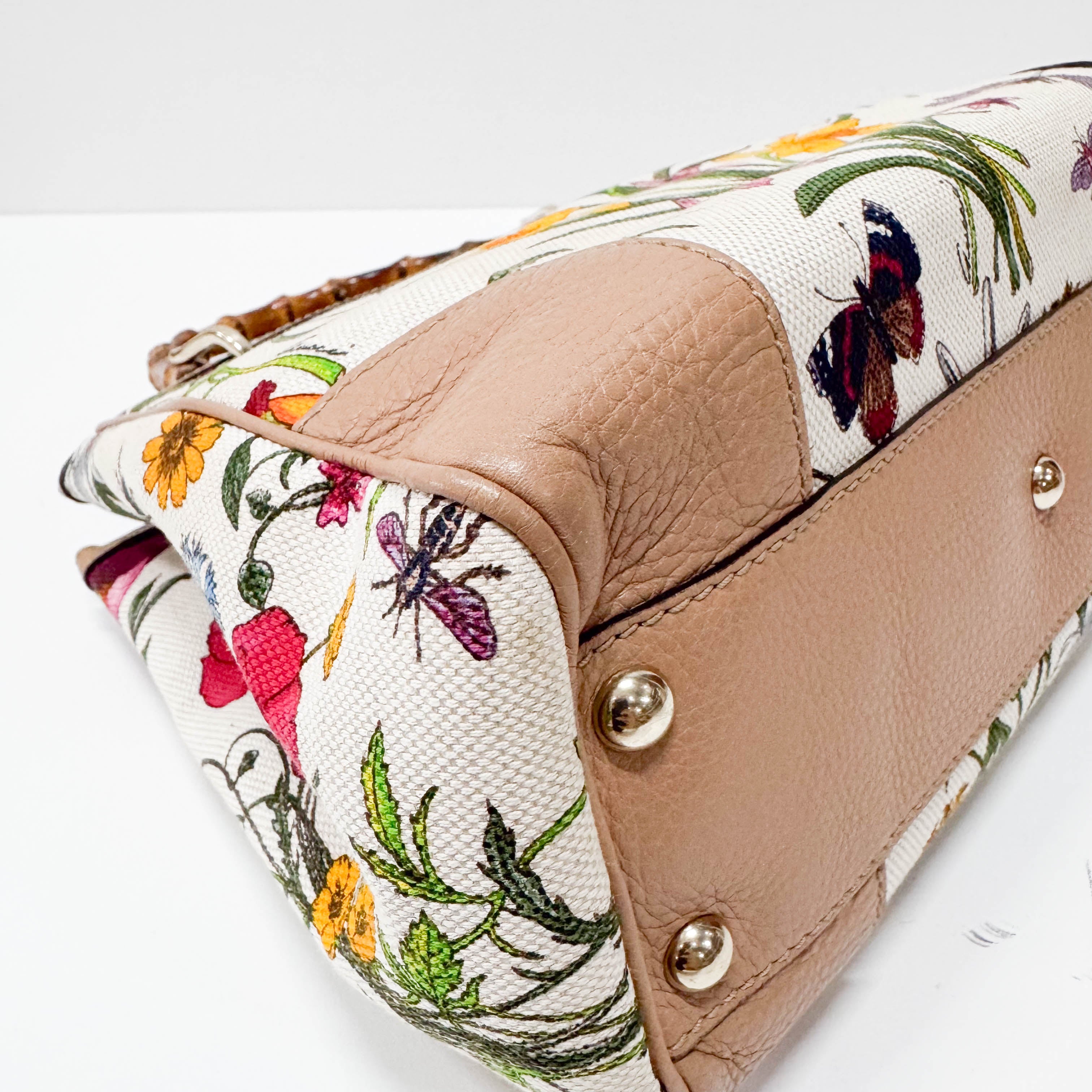 Bamboo Multi-colour Floral Canvas Bag