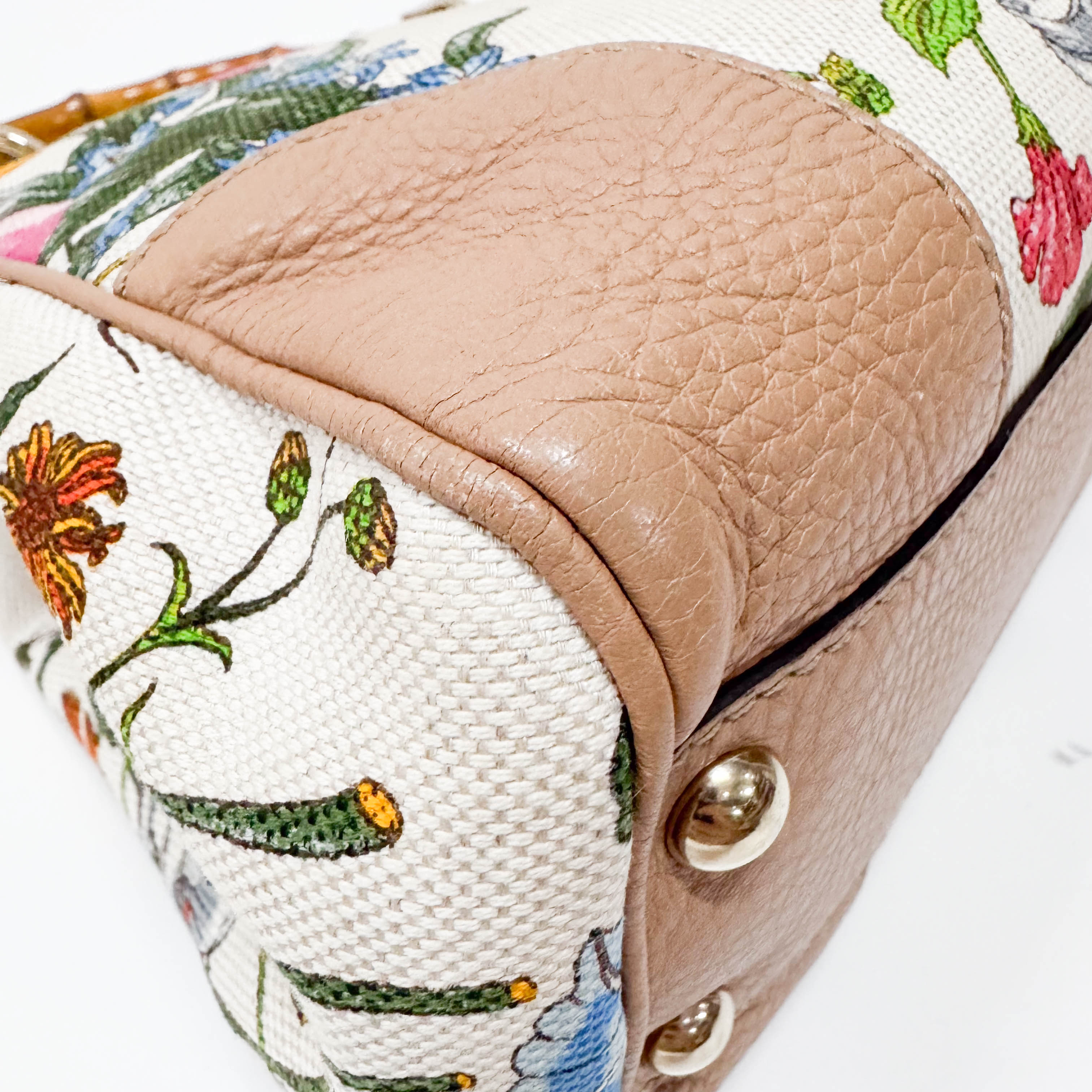 Bamboo Multi-colour Floral Canvas Bag