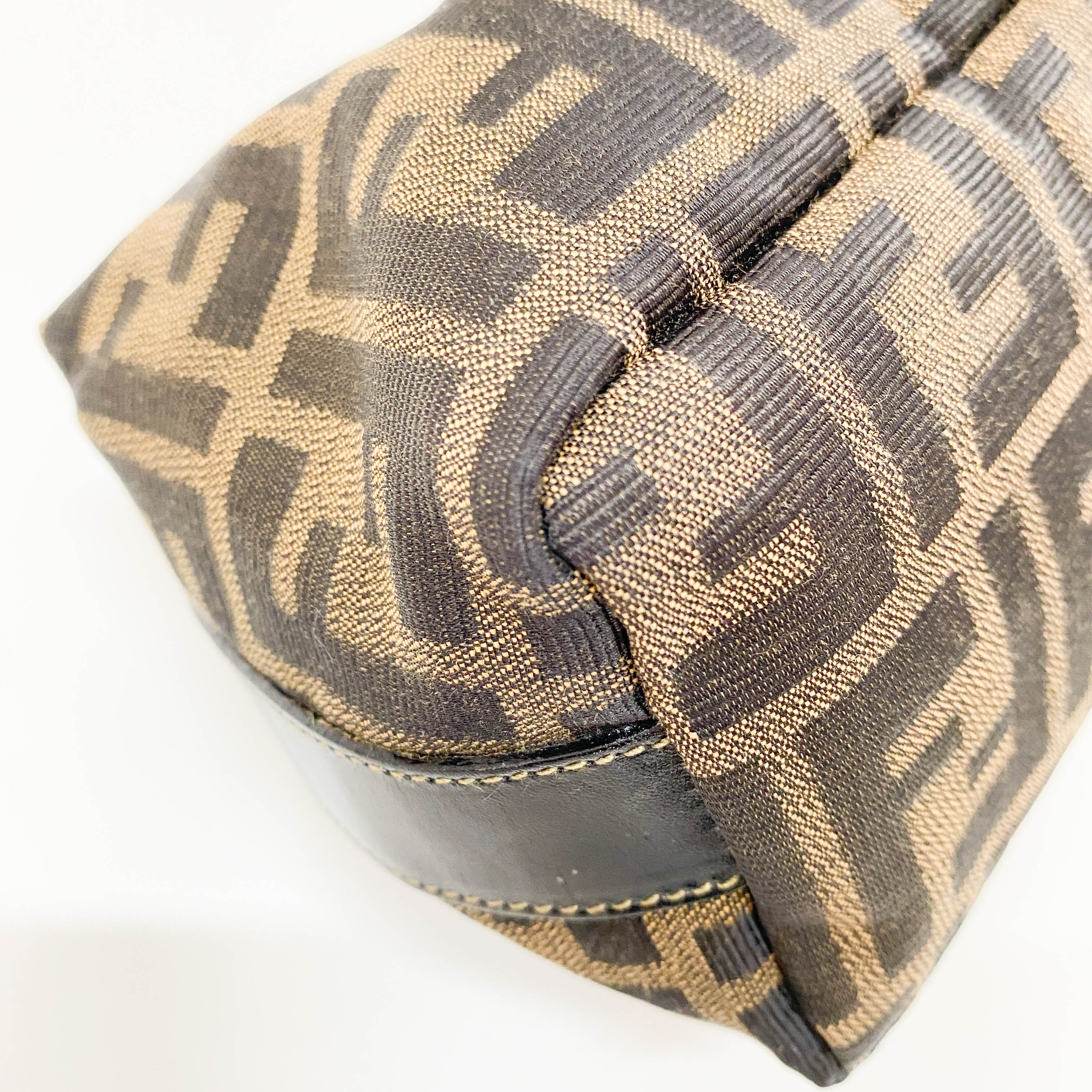 Zucca Small Brown Canvas Handbag