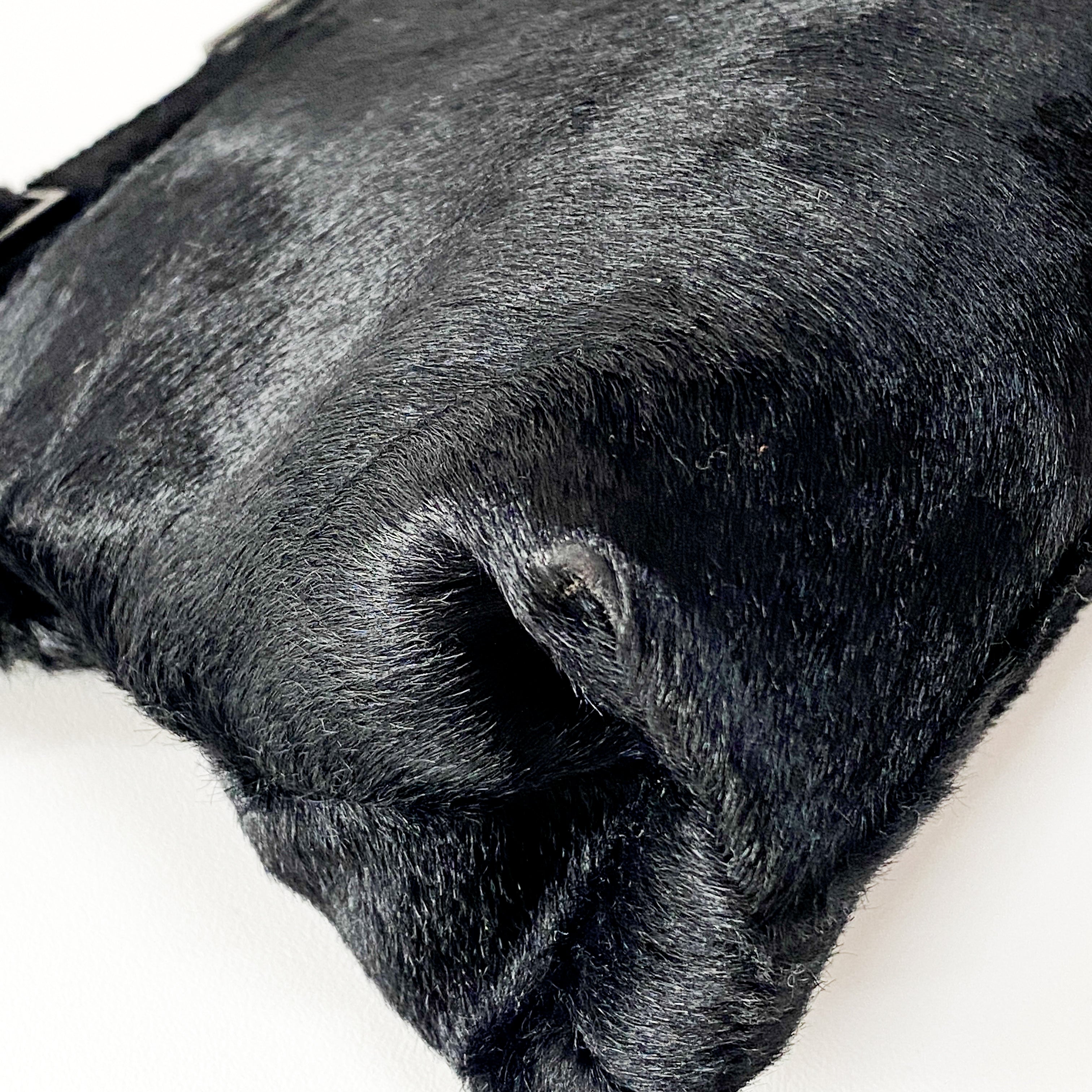 Black Pony Hair Shoulder Bag