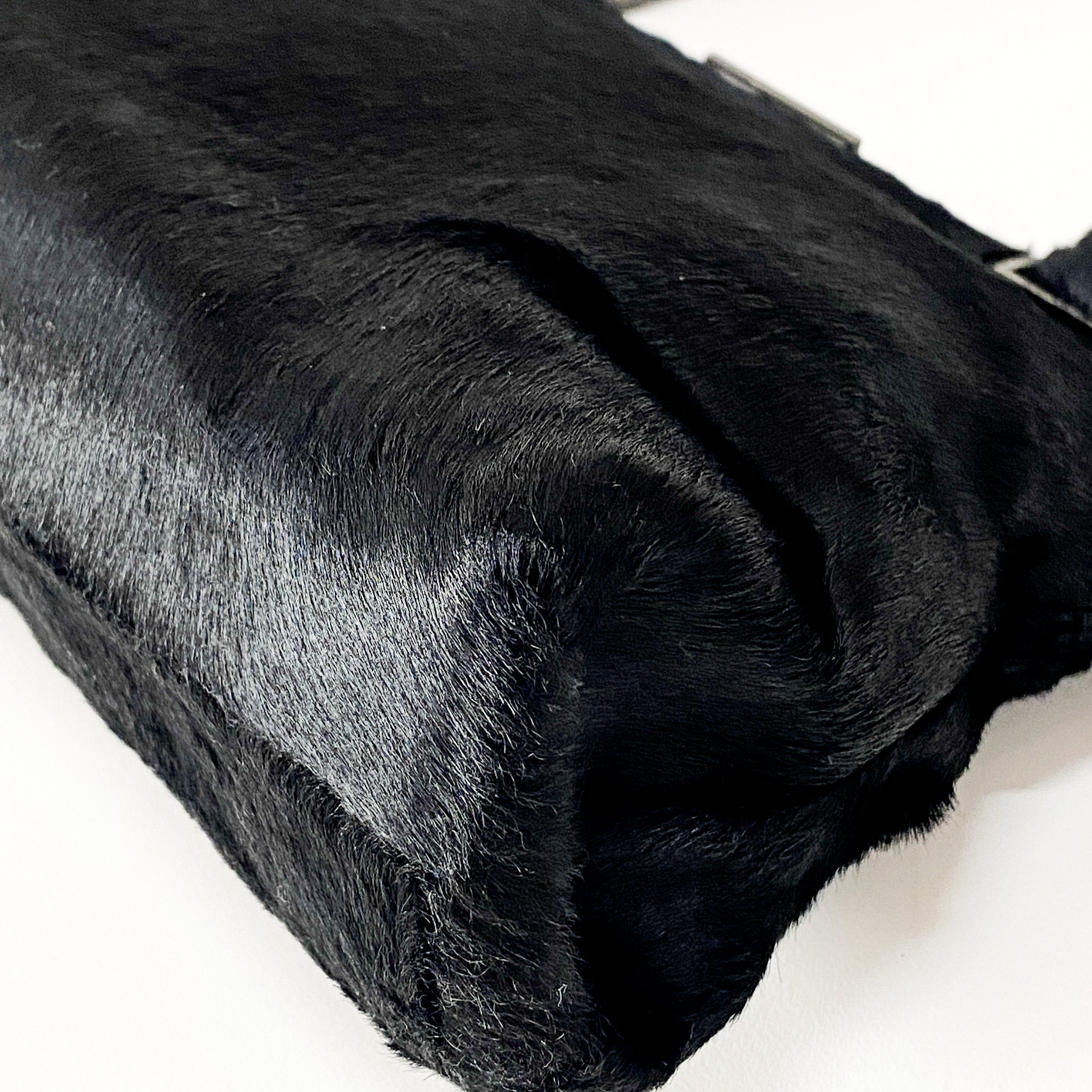 Black Pony Hair Shoulder Bag