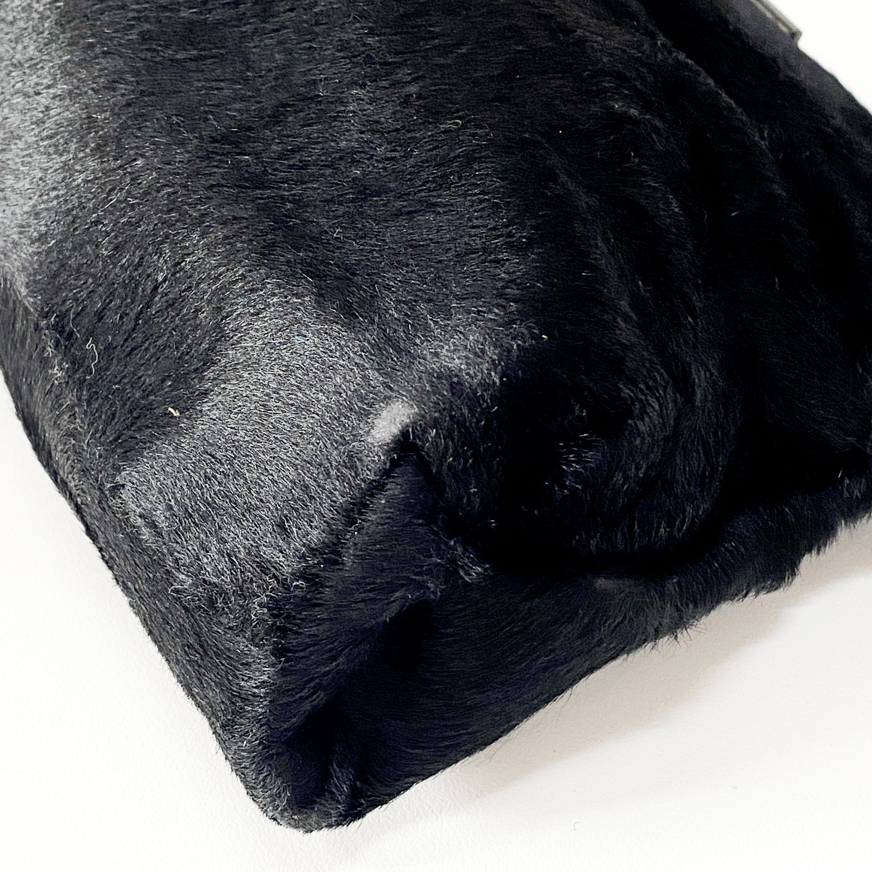 Black Pony Hair Shoulder Bag