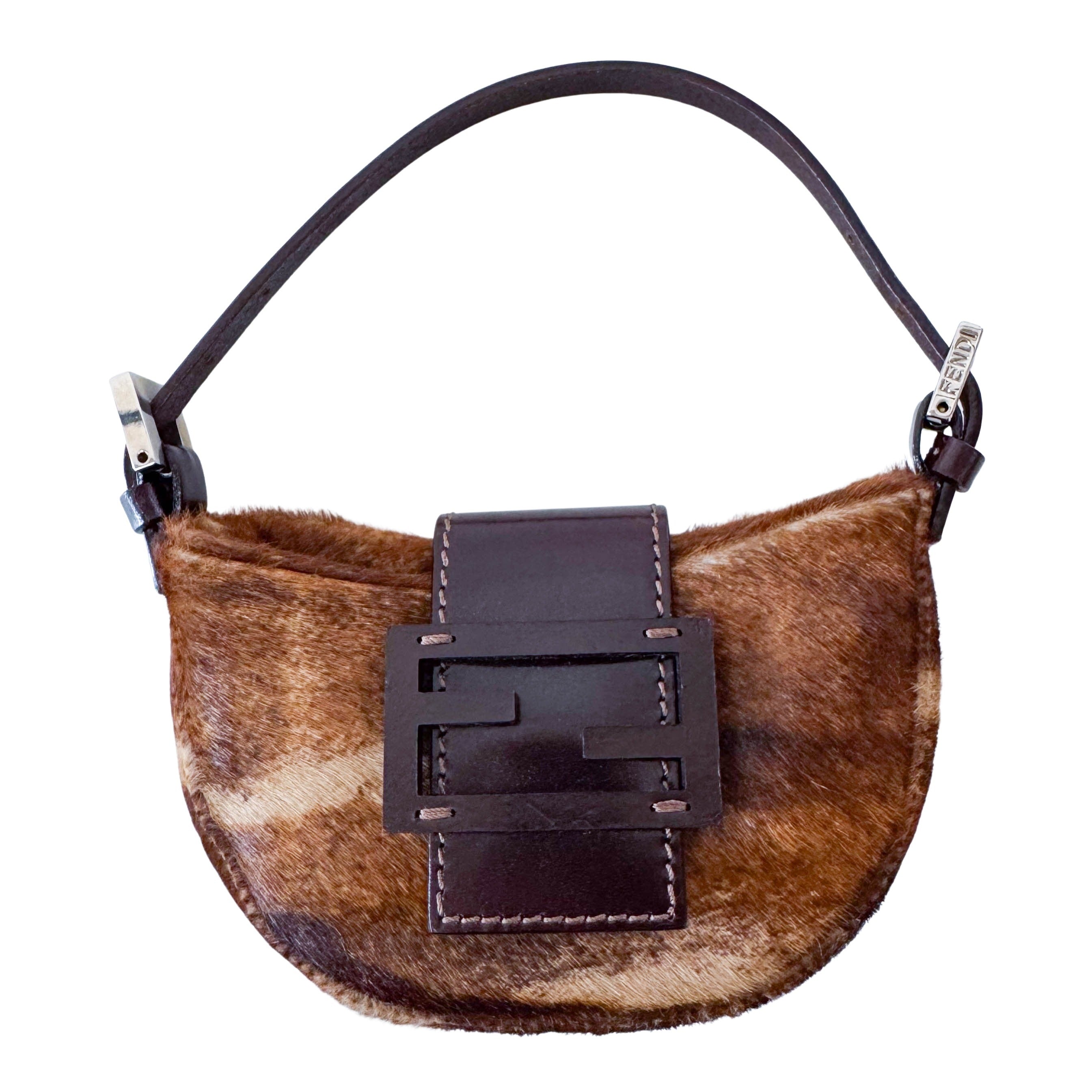 Mini Croissant Pony Hair Bag