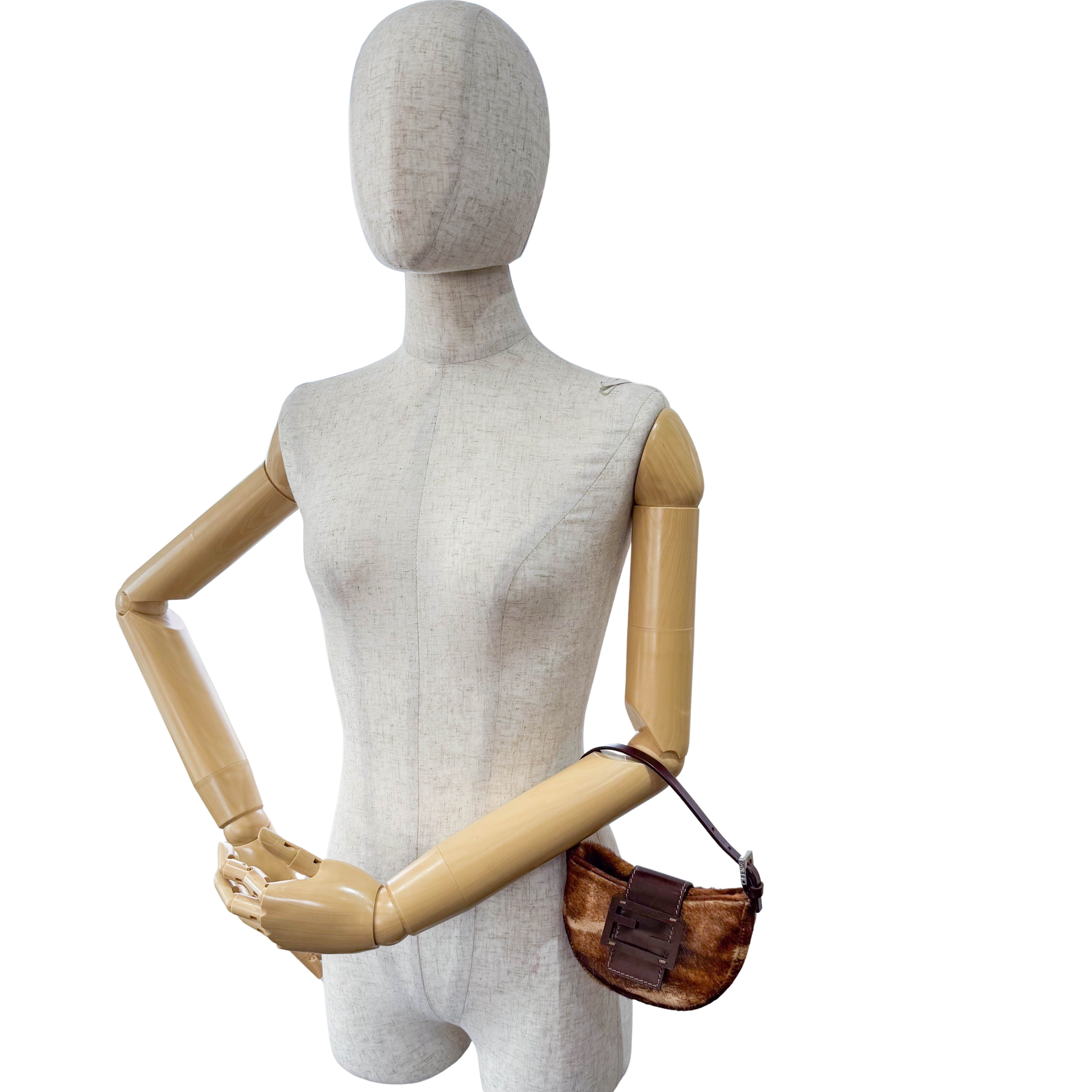 Mini Croissant Pony Hair Bag