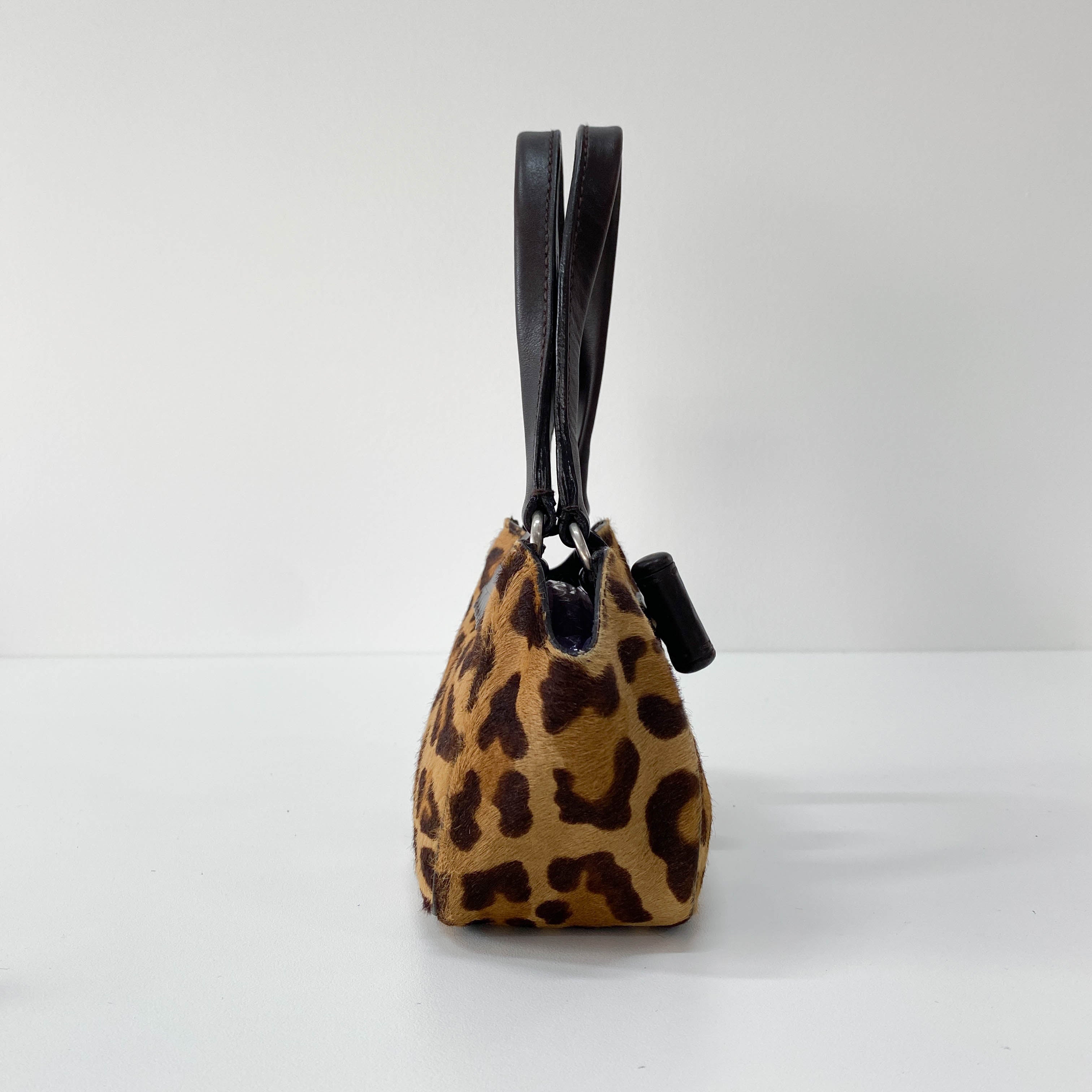 Leopard Print Pony Hair Mini Bag