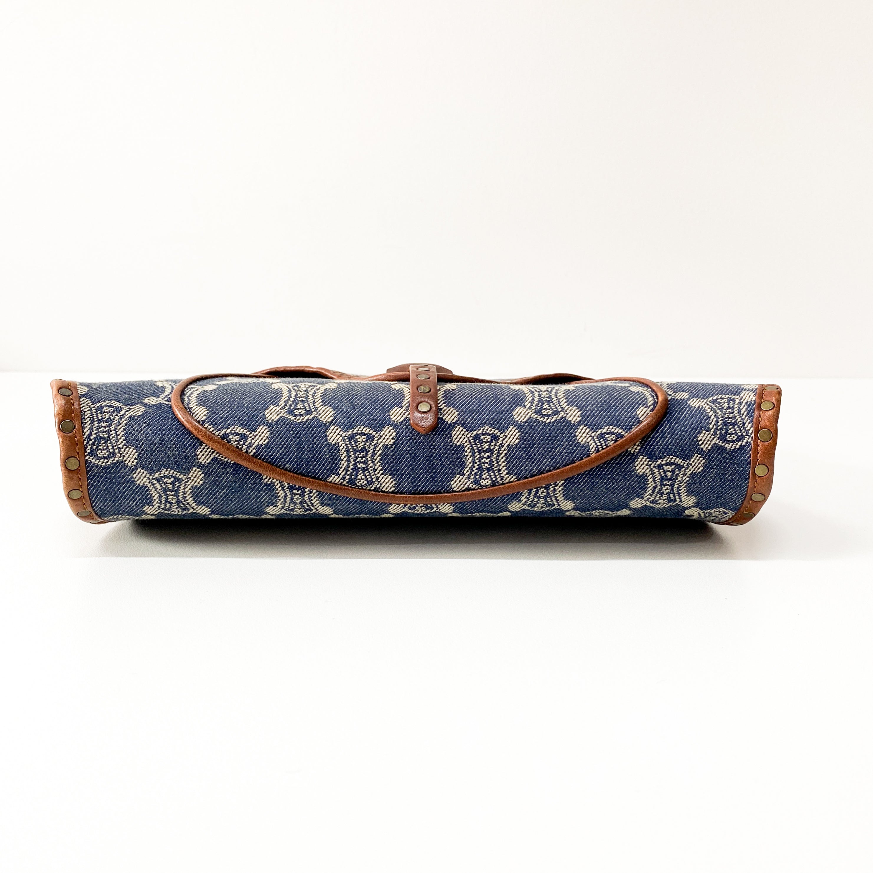Paris Macadam Blue Denim Shoulder Bag